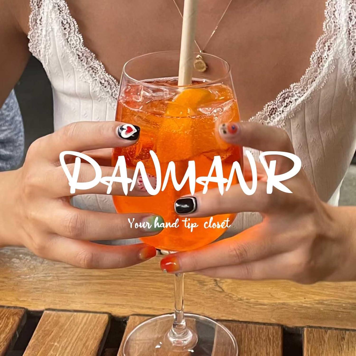 Uñas Postizas Largas Stiletto Acrílicas DANMANR 24PCS