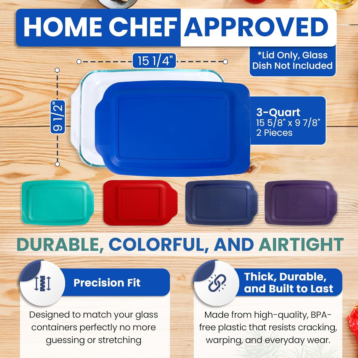 Tapa de Reemplazo MRX para Pyrex 9x13 sin Manijas - 2 Piezas