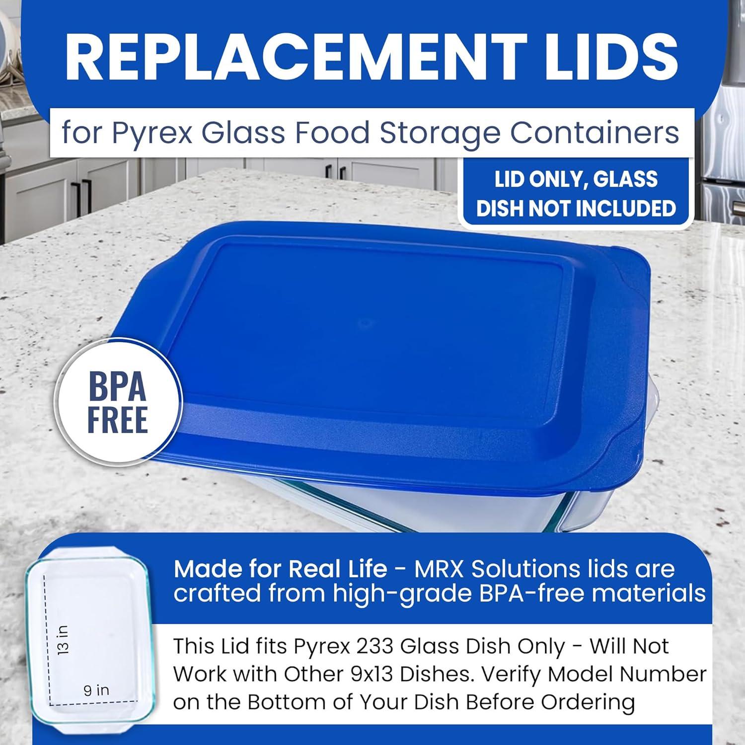 Tapa de Reemplazo MRX para Pyrex 9x13 sin Manijas - 2 Piezas