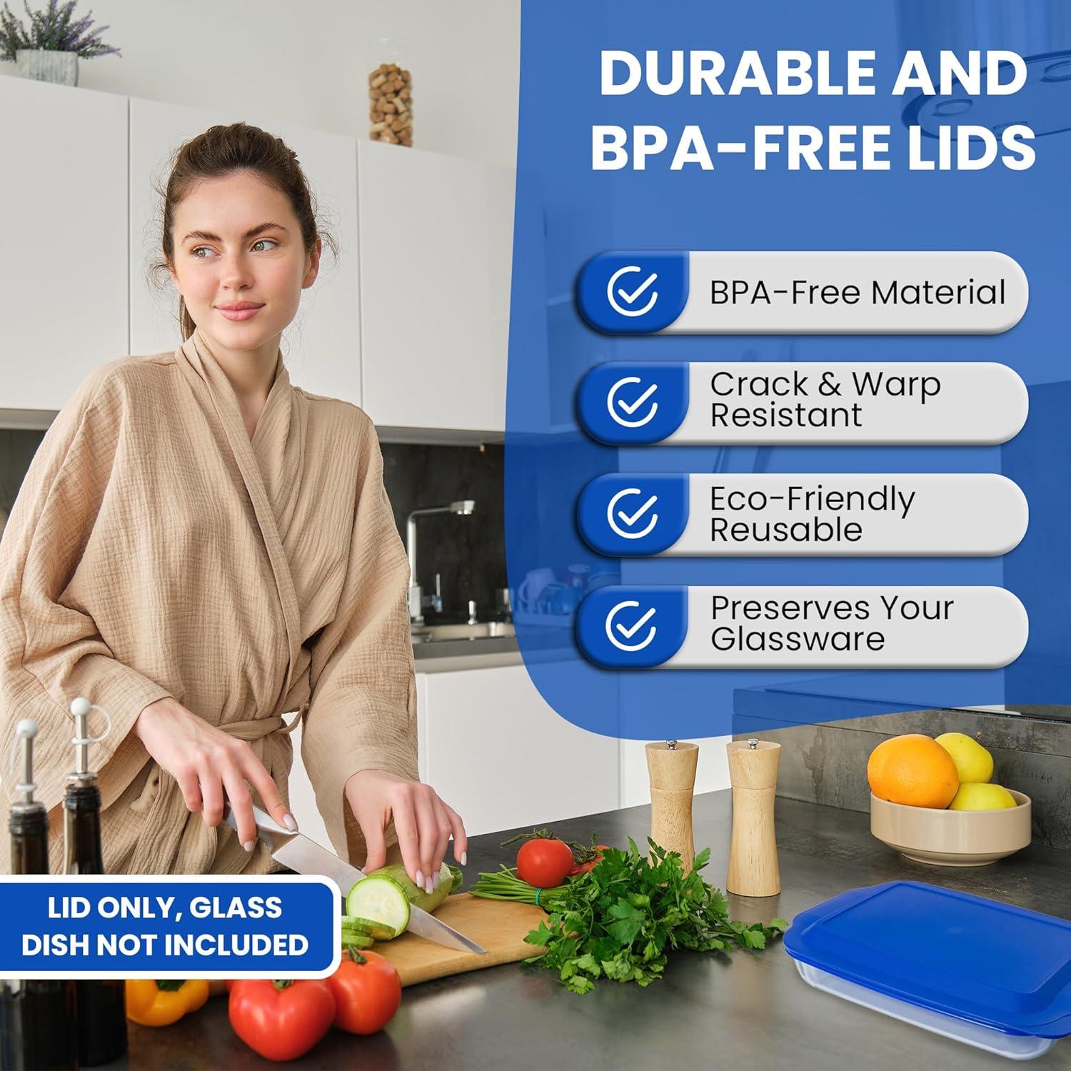 Tapa de Reemplazo MRX para Pyrex 9x13 sin Manijas - 2 Piezas