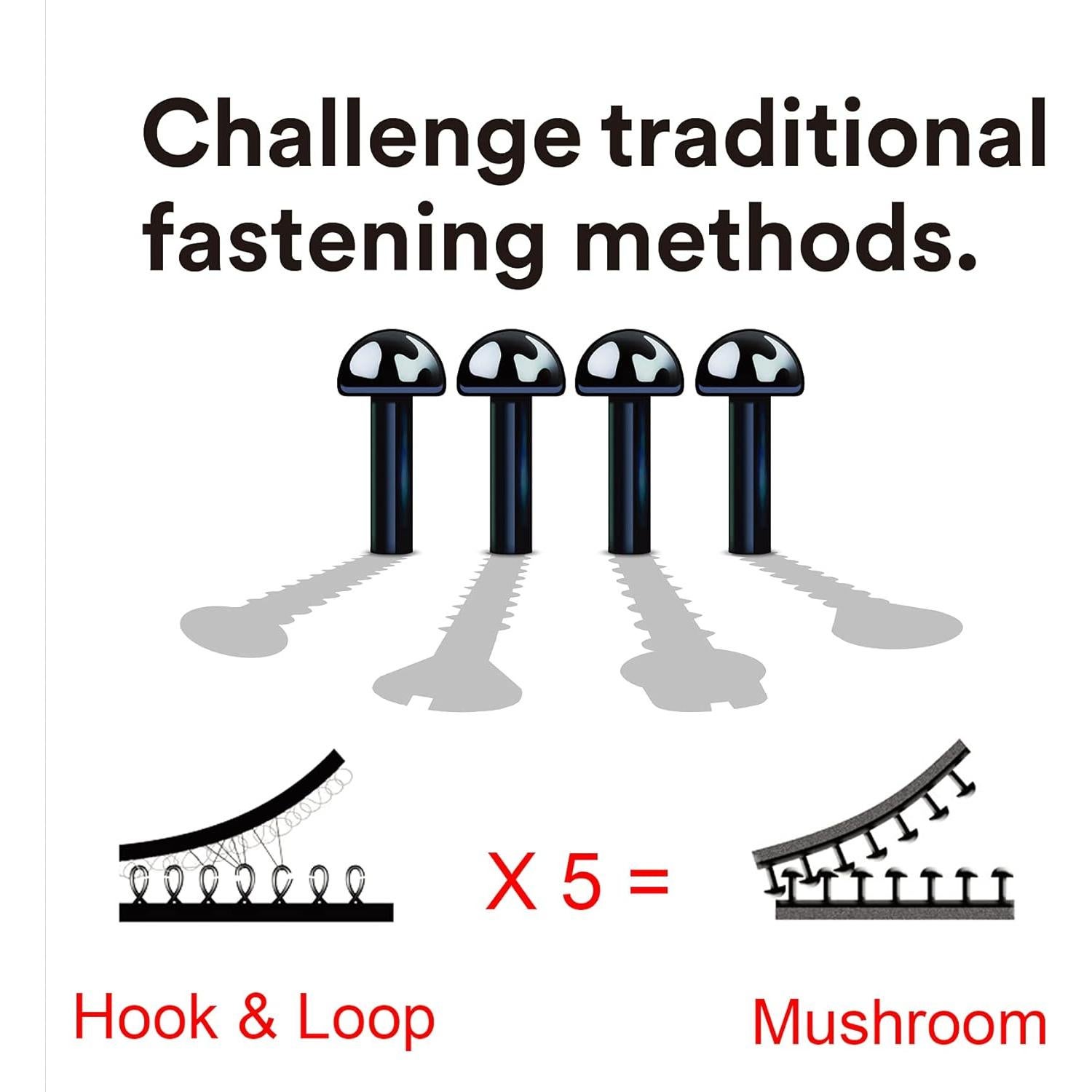 Cinta de Doble Cierre P7yaumy 2.54cm x 5.08cm 10pcs Negra