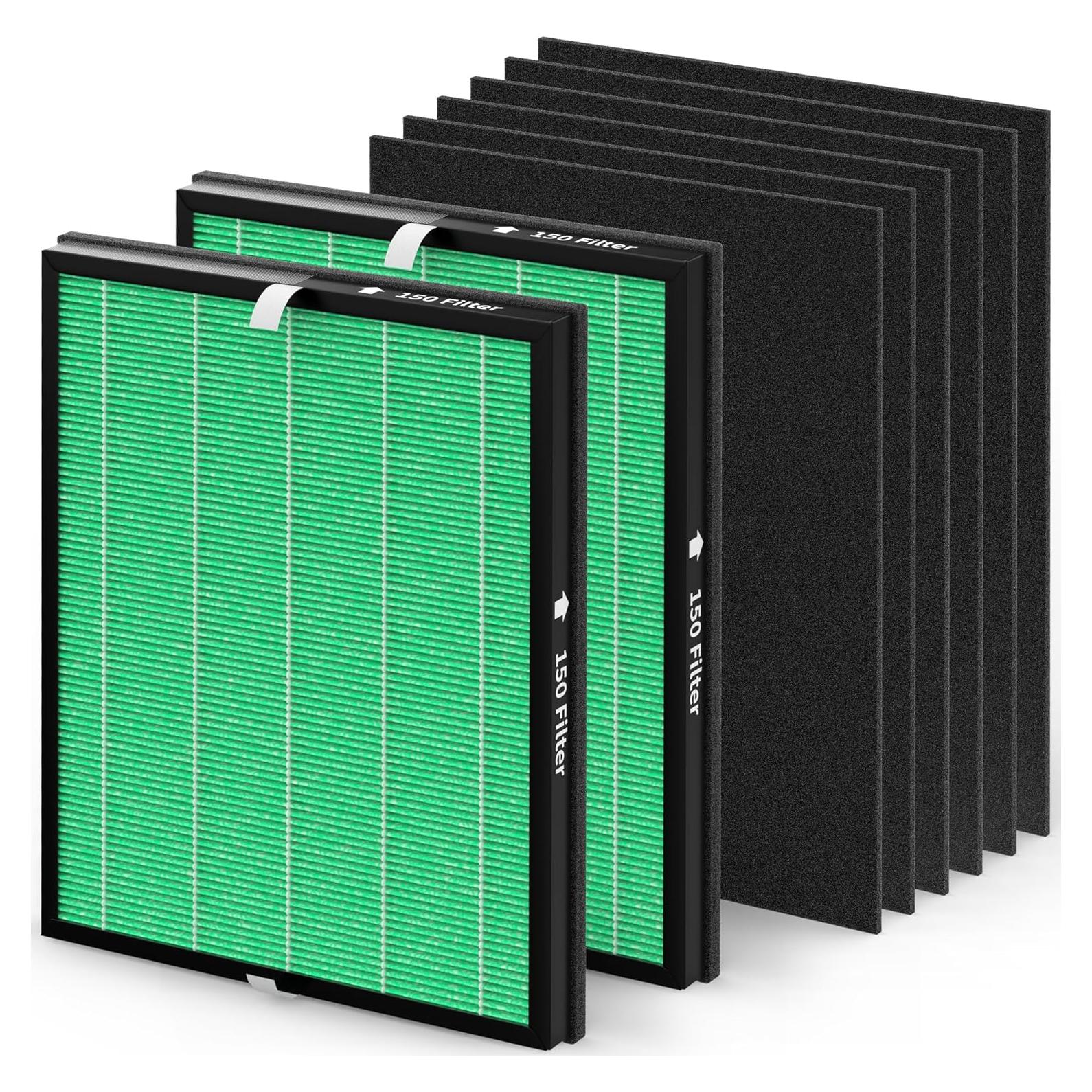 Paquete de 150 Filtros HEPA y Carbono para Coway Airmega 150