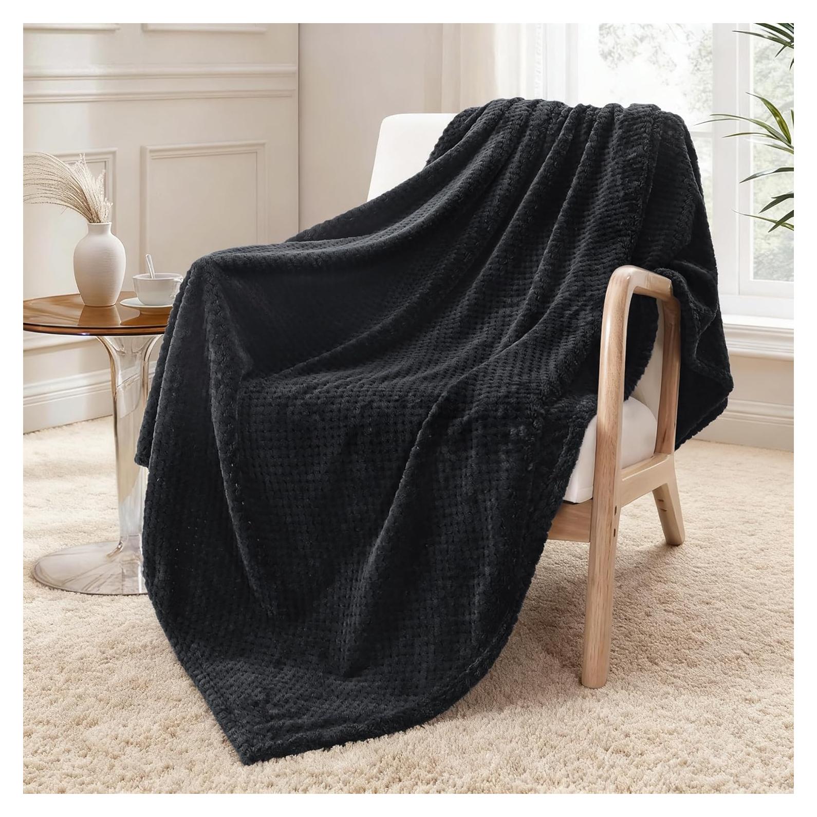 Manta de Forro Franela Exclusivo Mezcla 127x178 cm Negra