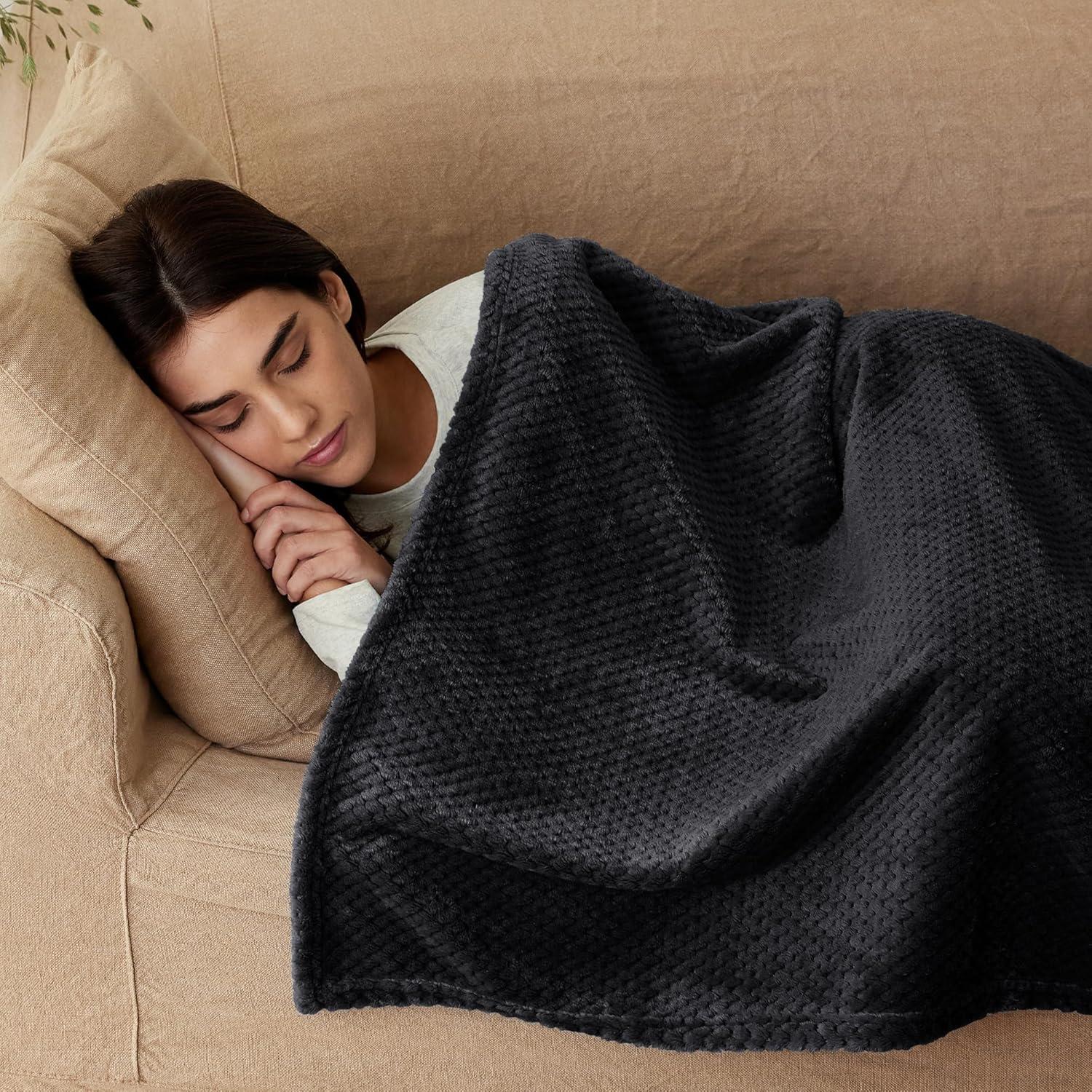 Manta de Forro Franela Exclusivo Mezcla 127x178 cm Negra