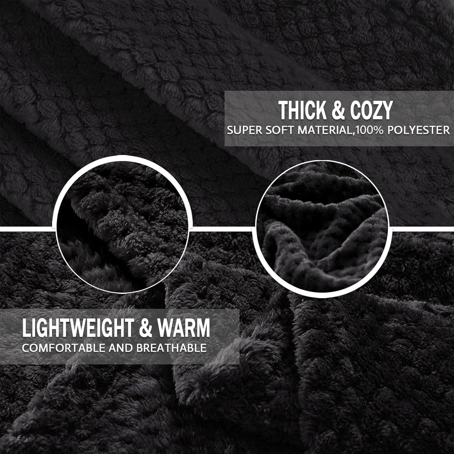 Manta de Forro Franela Exclusivo Mezcla 127x178 cm Negra