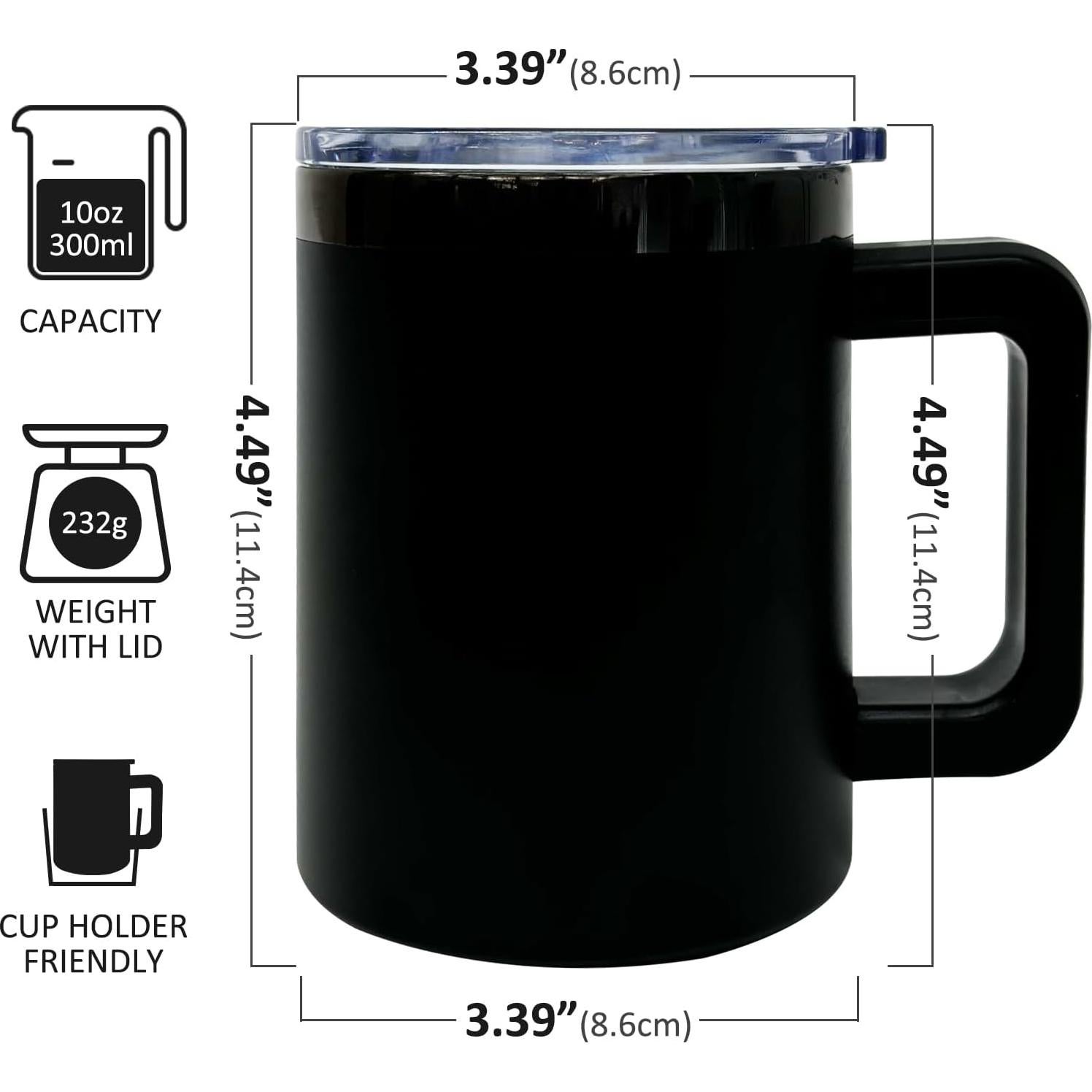 Tazas de acero inoxidable FunTrans 10 oz con popote - Paquete de 6