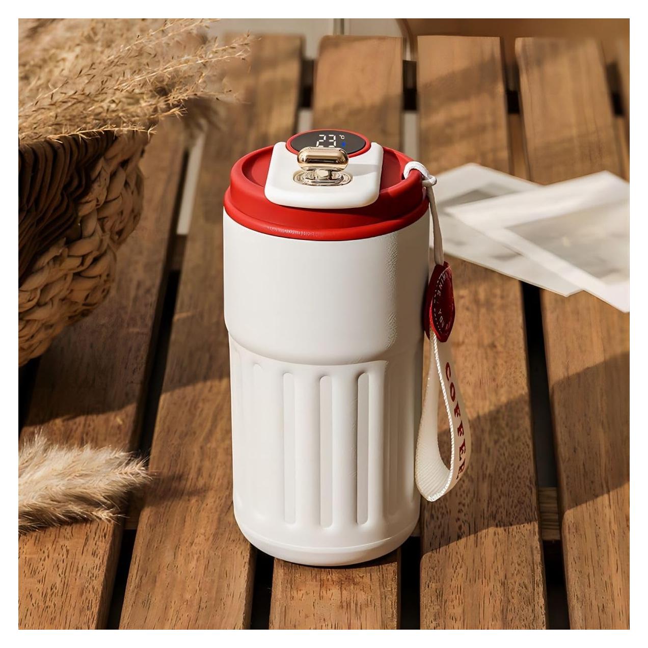 Taza de Viaje Aislada al Vacío ZMHQLPDZ 450ml Rojo