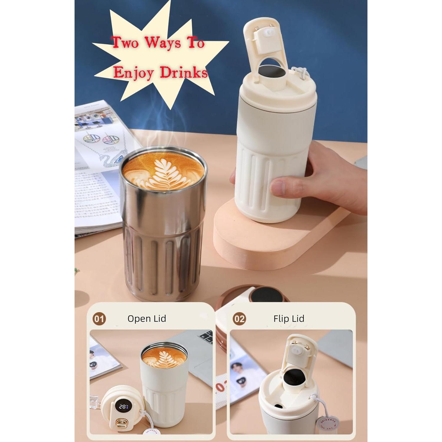 Taza de Viaje Aislada al Vacío ZMHQLPDZ 450ml Rojo