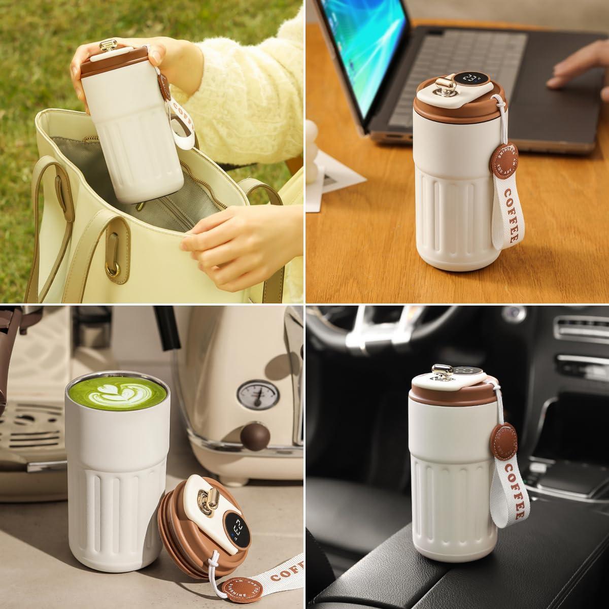 Taza de Viaje Aislada al Vacío ZMHQLPDZ 450ml Rojo