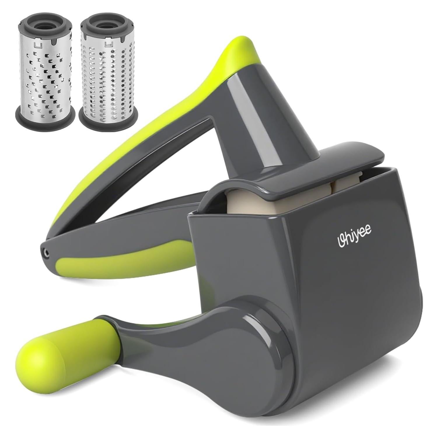 Rallador de Queso UHIYEE de Manivela con Tamices Intercambiables