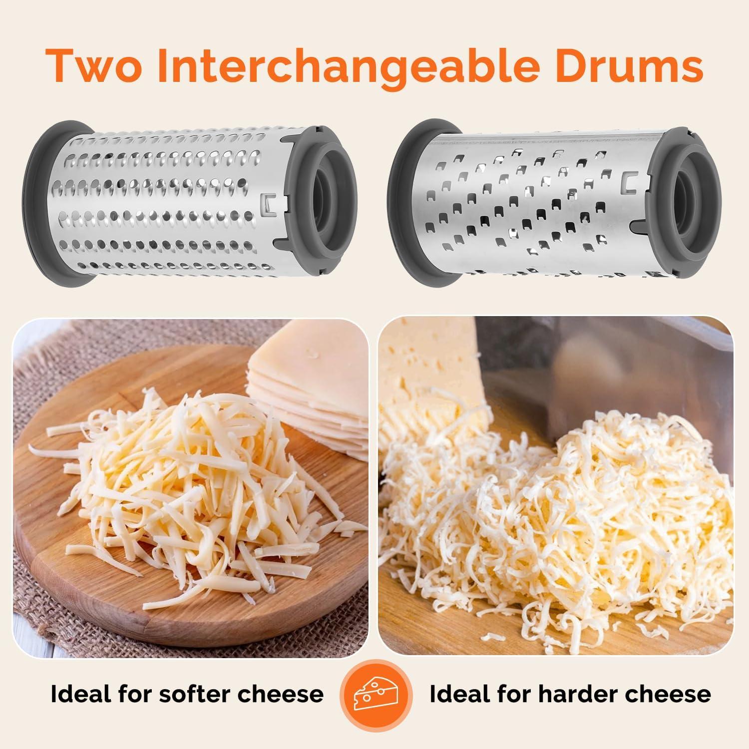 Rallador de Queso UHIYEE de Manivela con Tamices Intercambiables