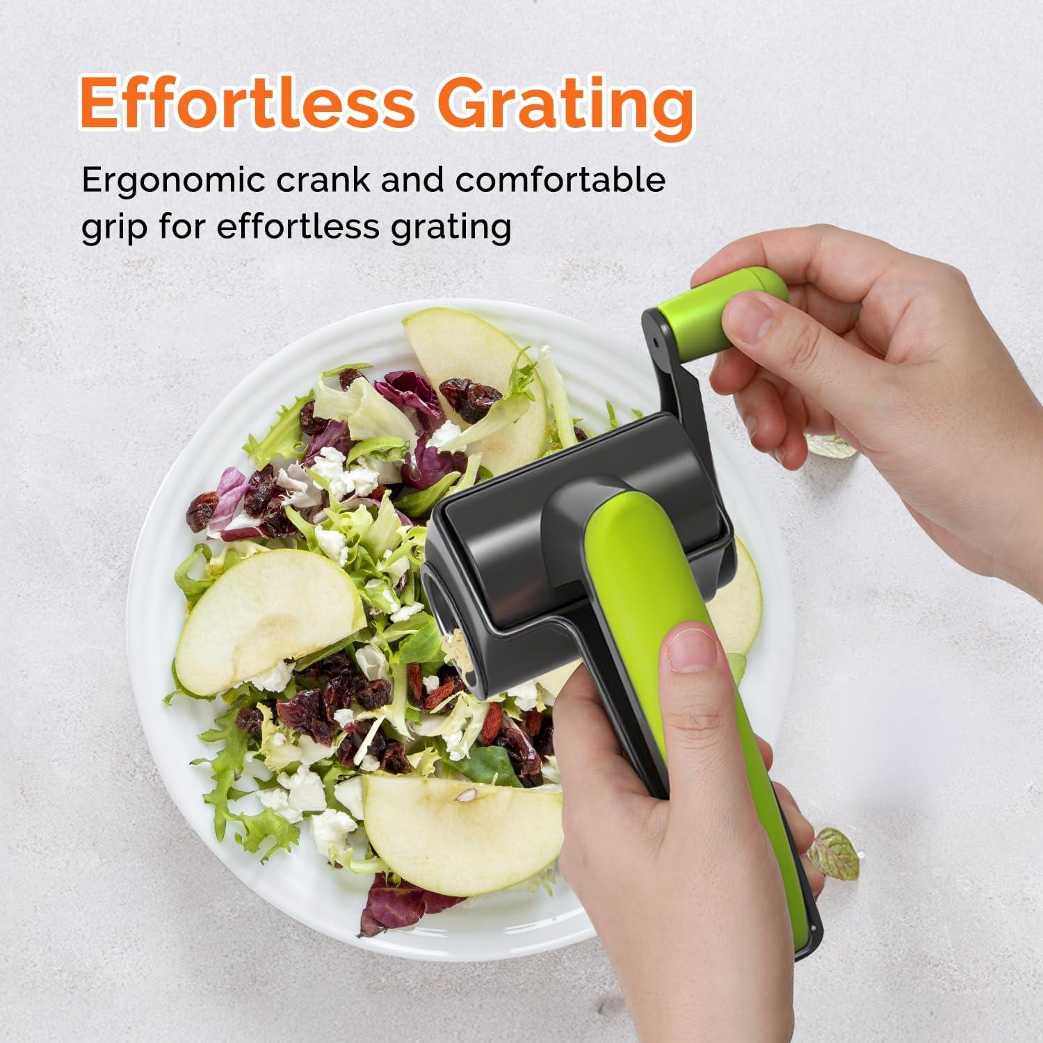 Rallador de Queso UHIYEE de Manivela con Tamices Intercambiables