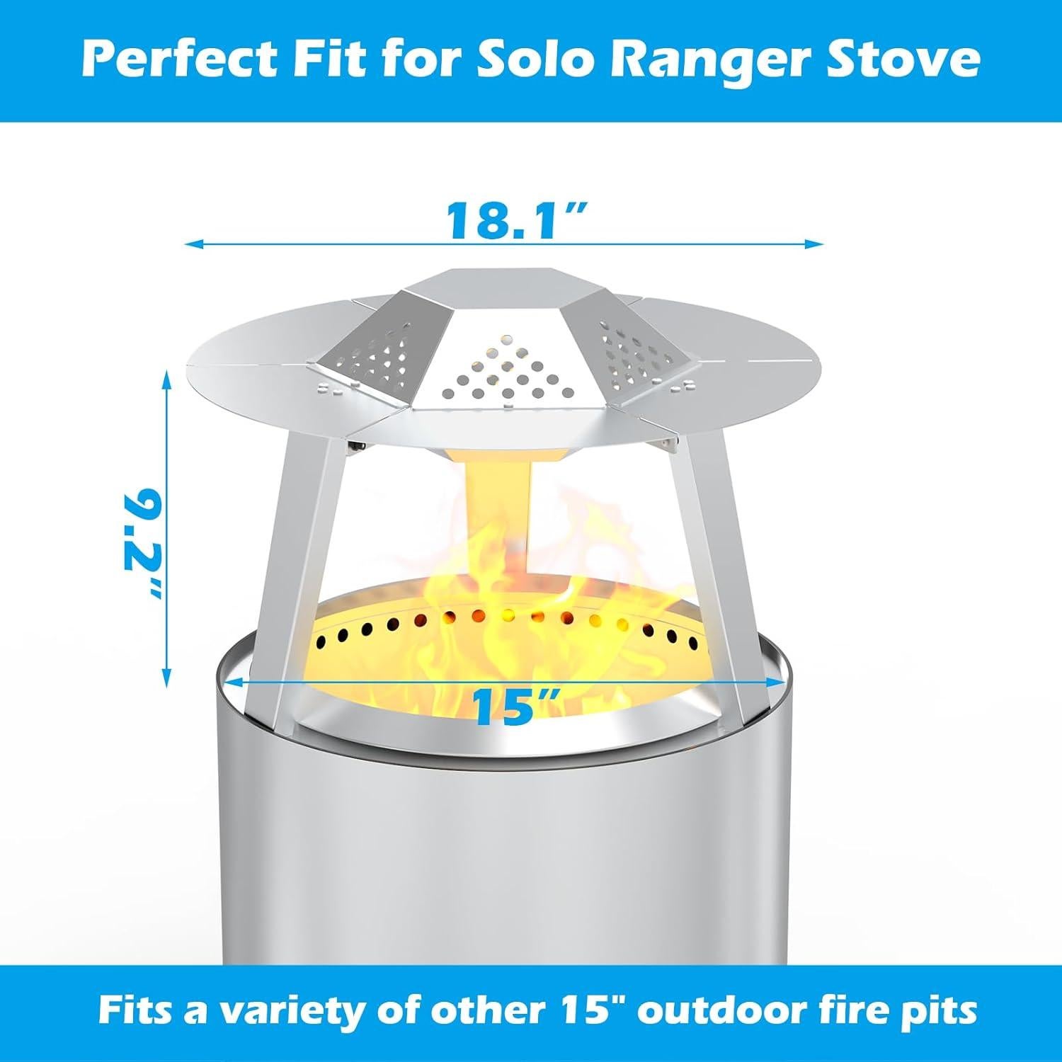 Difusor de Calor LS'BABQ para Fogón Solo Stove Ranger 38 cm