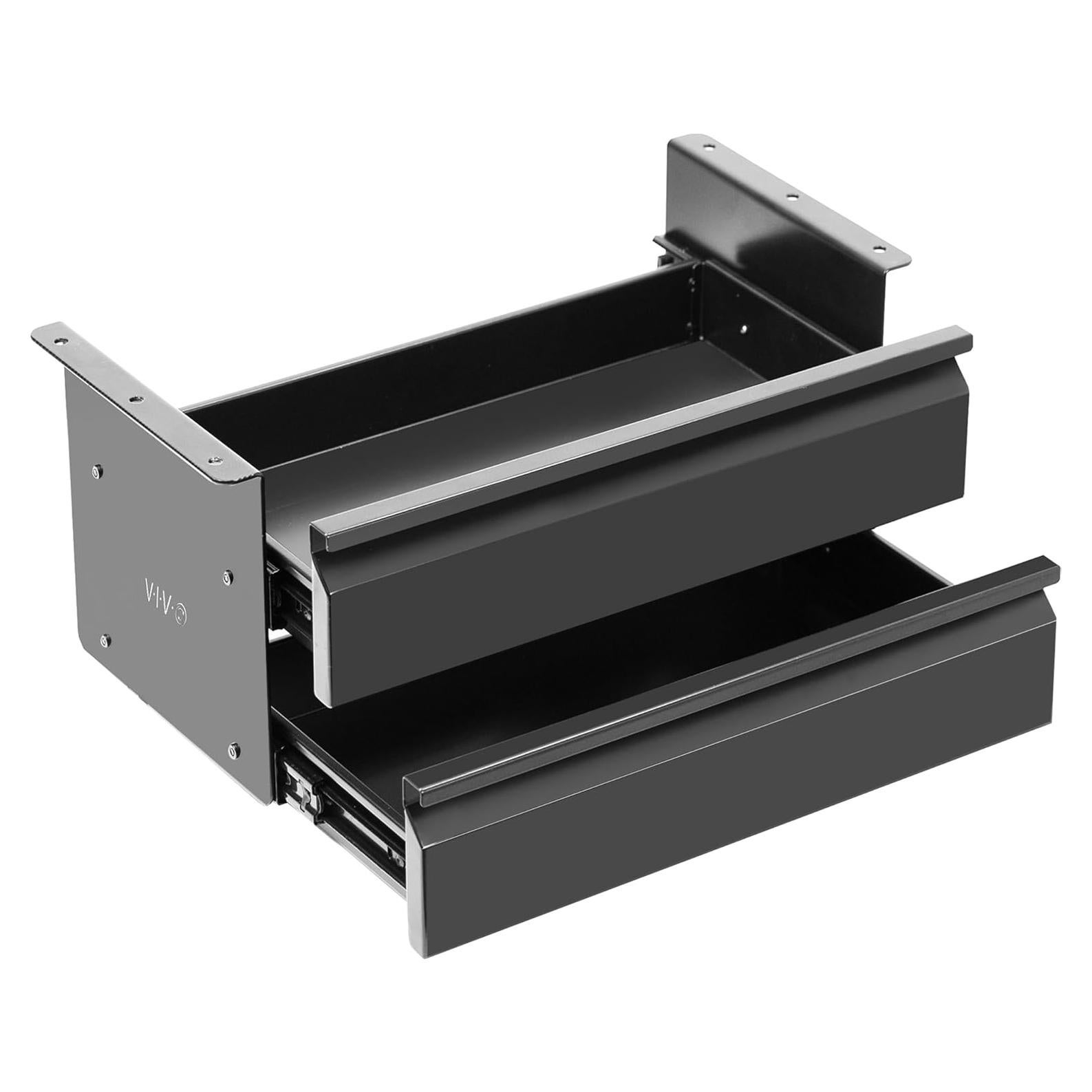 Cajón Deslizante Doble VIVO DESK-DR02 39.9x22.9 cm Negro