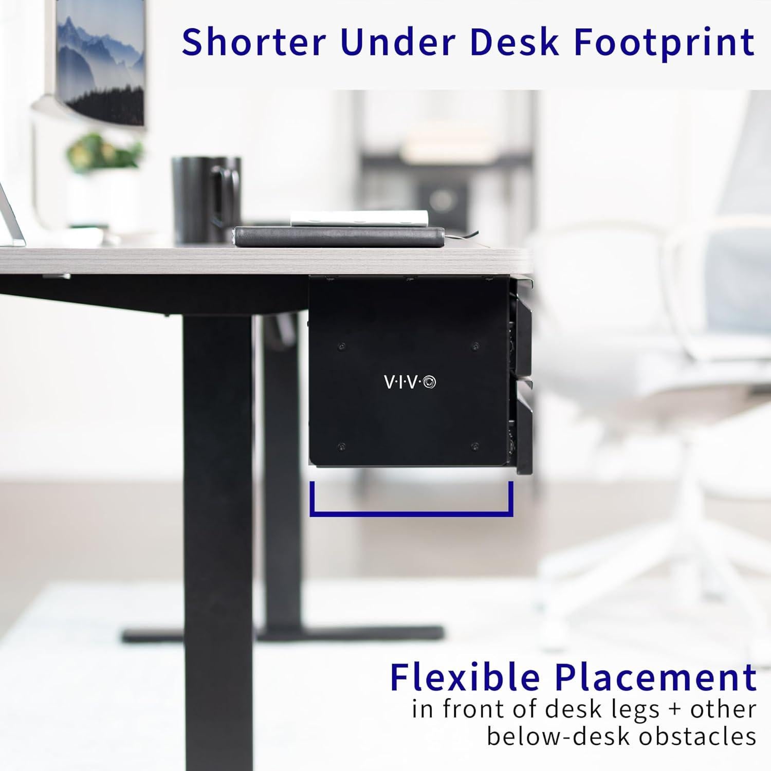 Cajón Deslizante Doble VIVO DESK-DR02 39.9x22.9 cm Negro