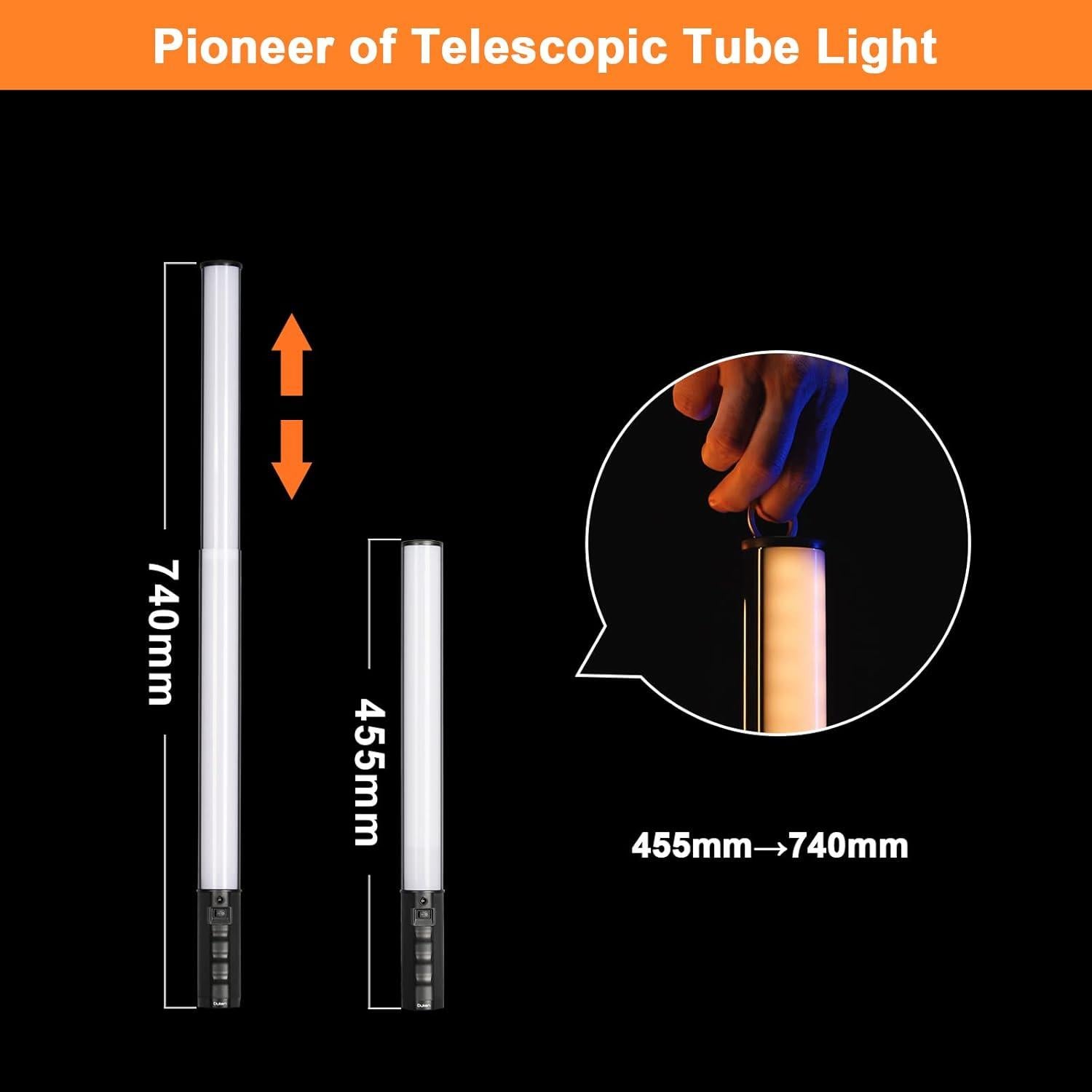 Varita de Luz LED RGB SIRUI T60 Portátil 74cm Batería Recargable