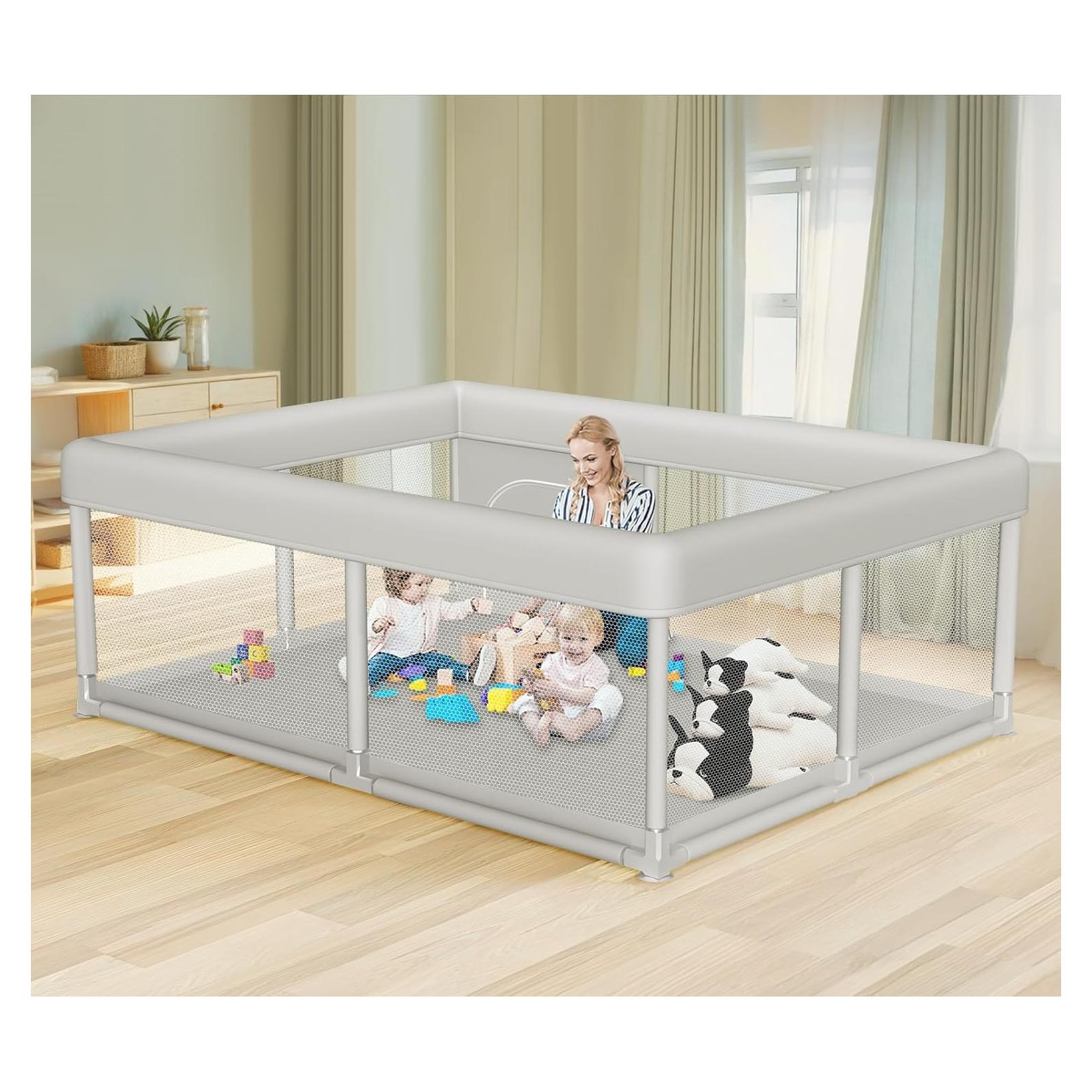 Parque Infantil Grande Hiaksedt 165x127 cm con Puerta Cremallera