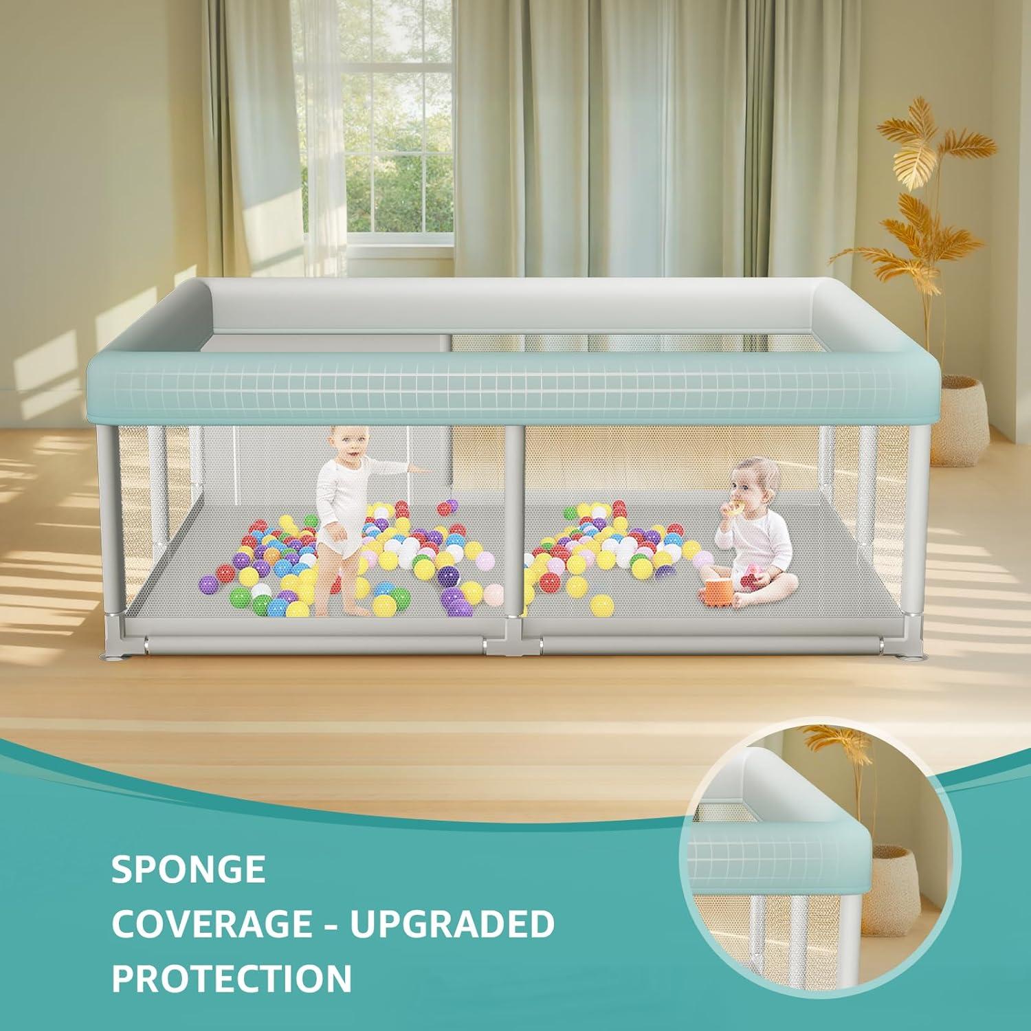 Parque Infantil Grande Hiaksedt 165x127 cm con Puerta Cremallera