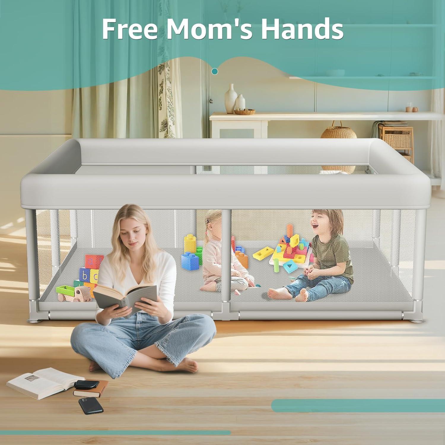 Parque Infantil Grande Hiaksedt 165x127 cm con Puerta Cremallera