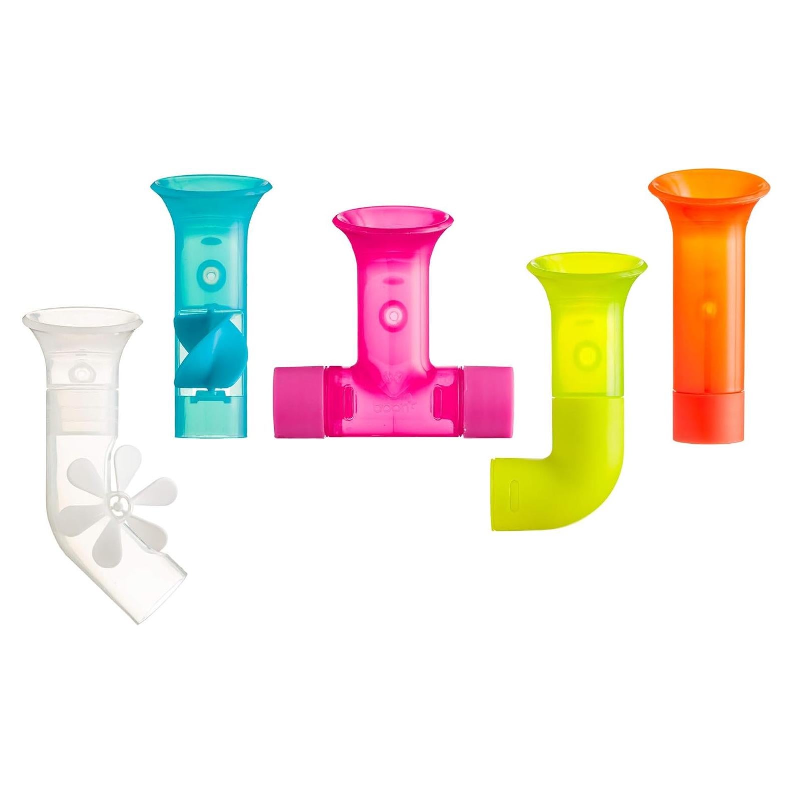 Juguetes de baño Boon Pipes - 5 piezas multicolor para bebés