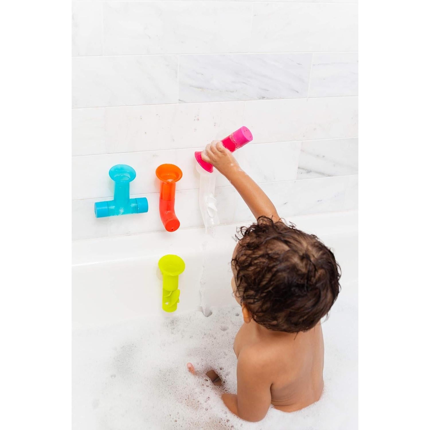 Juguetes de baño Boon Pipes - 5 piezas multicolor para bebés