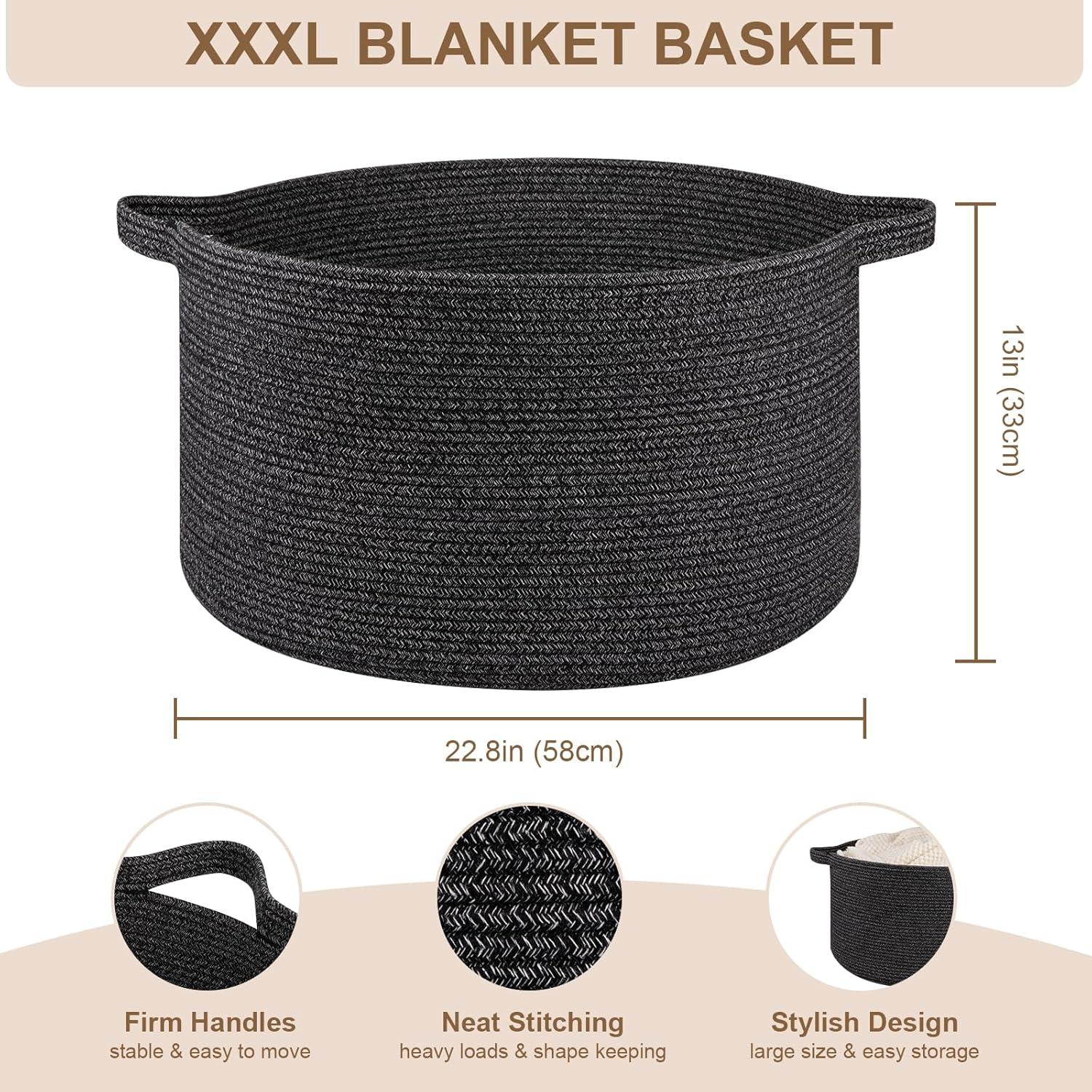 Cesta de Almacenamiento Grande Oiasket 57.8x57.8x33 cm Negra