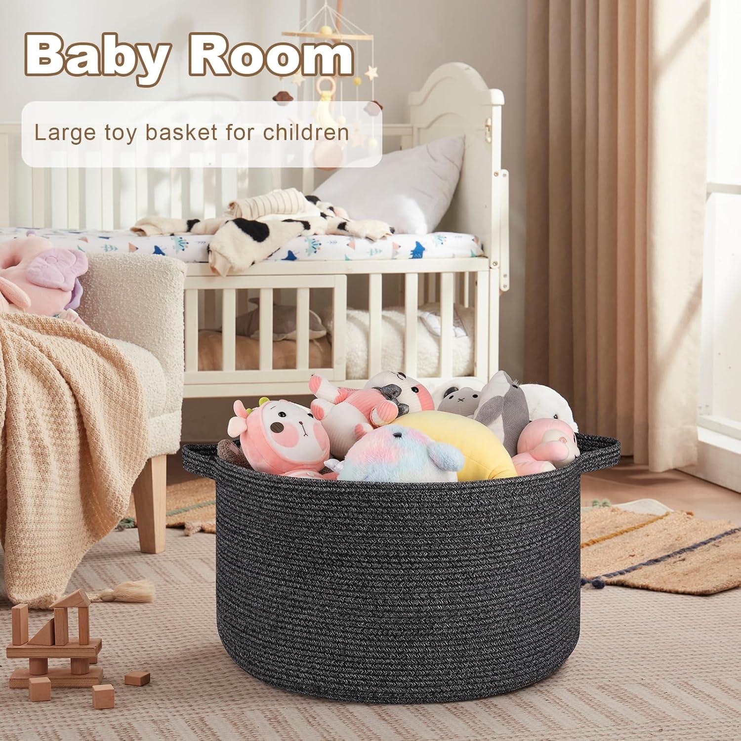 Cesta de Almacenamiento Grande Oiasket 57.8x57.8x33 cm Negra