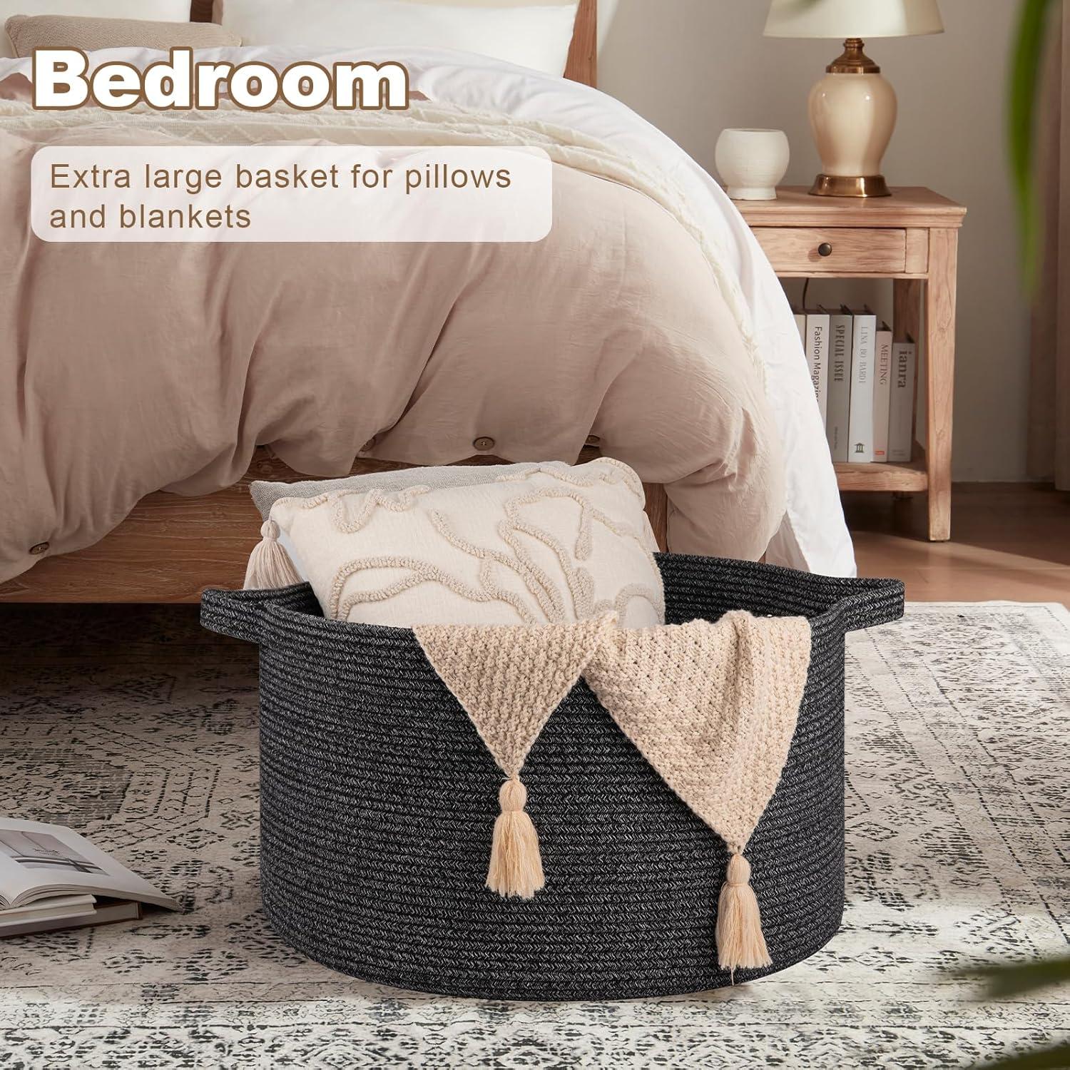 Cesta de Almacenamiento Grande Oiasket 57.8x57.8x33 cm Negra