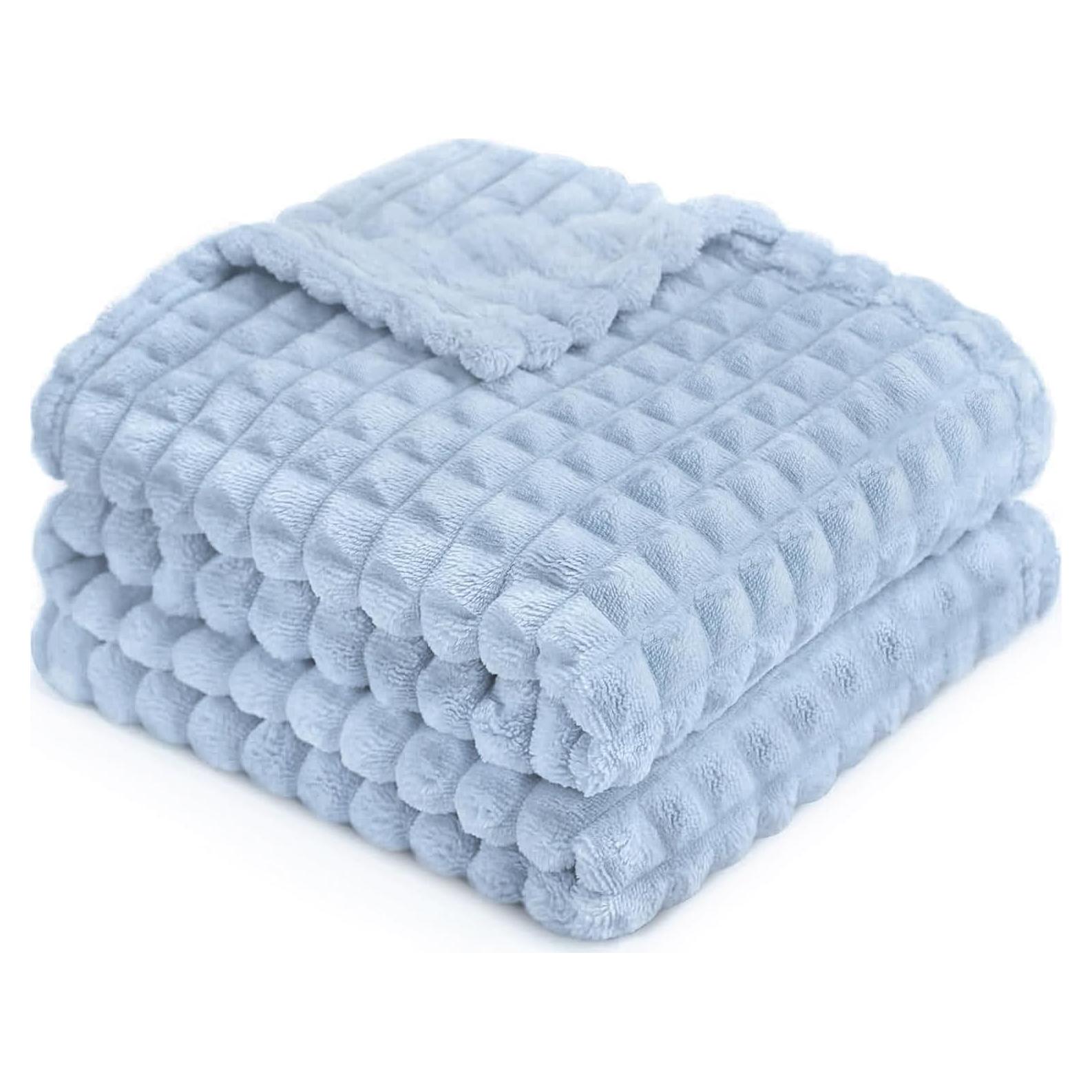 Manta Diamante HOMRITAR para Bebés 76x102 cm Azul Suave