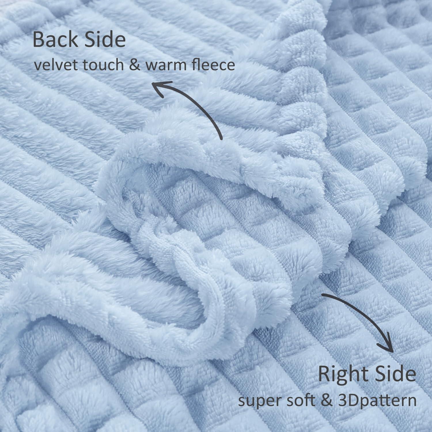 Manta Diamante HOMRITAR para Bebés 76x102 cm Azul Suave