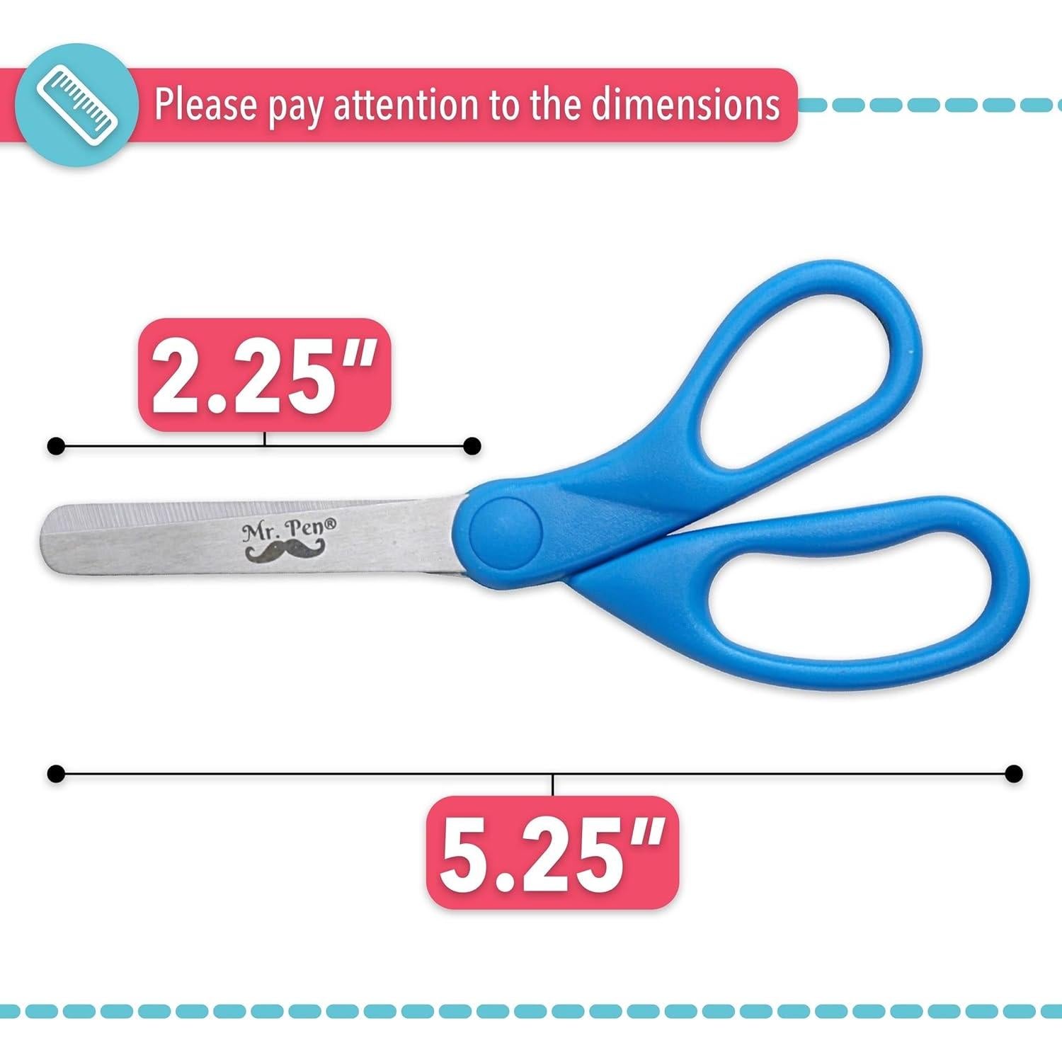 Tijeras para Niños Mr. Pen - Paquete de 6, 12.7 cm, Seguridad