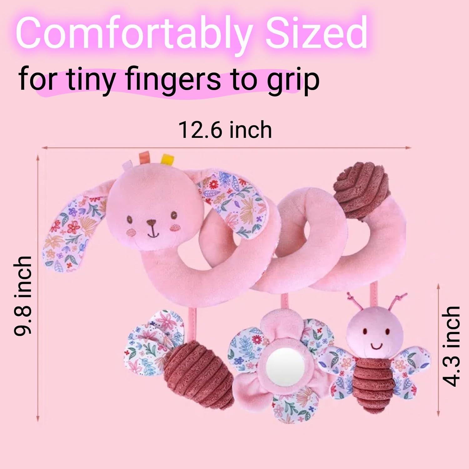 Juguete de Asiento de Coche en Espiral Chochumy Conejo Rosa