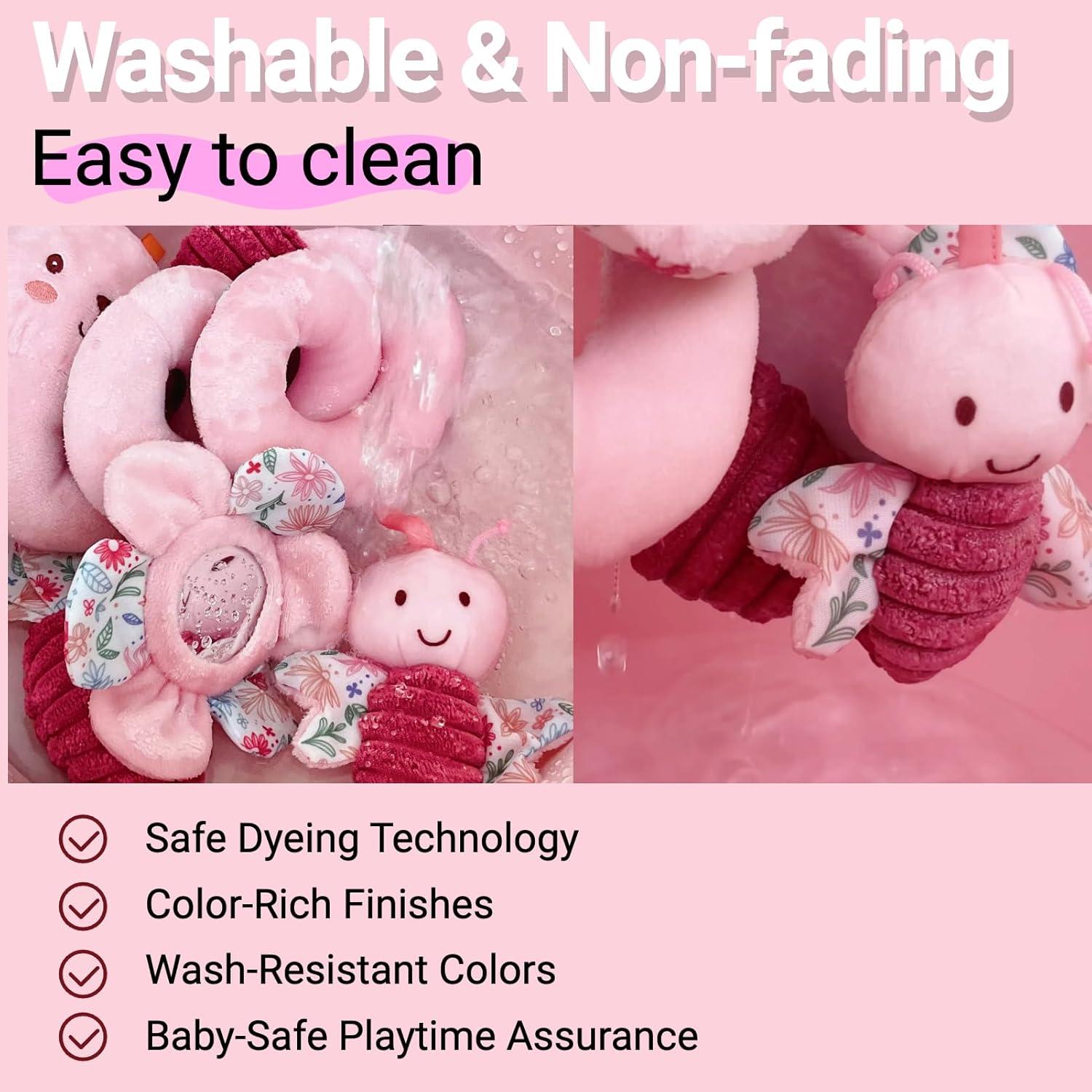 Juguete de Asiento de Coche en Espiral Chochumy Conejo Rosa