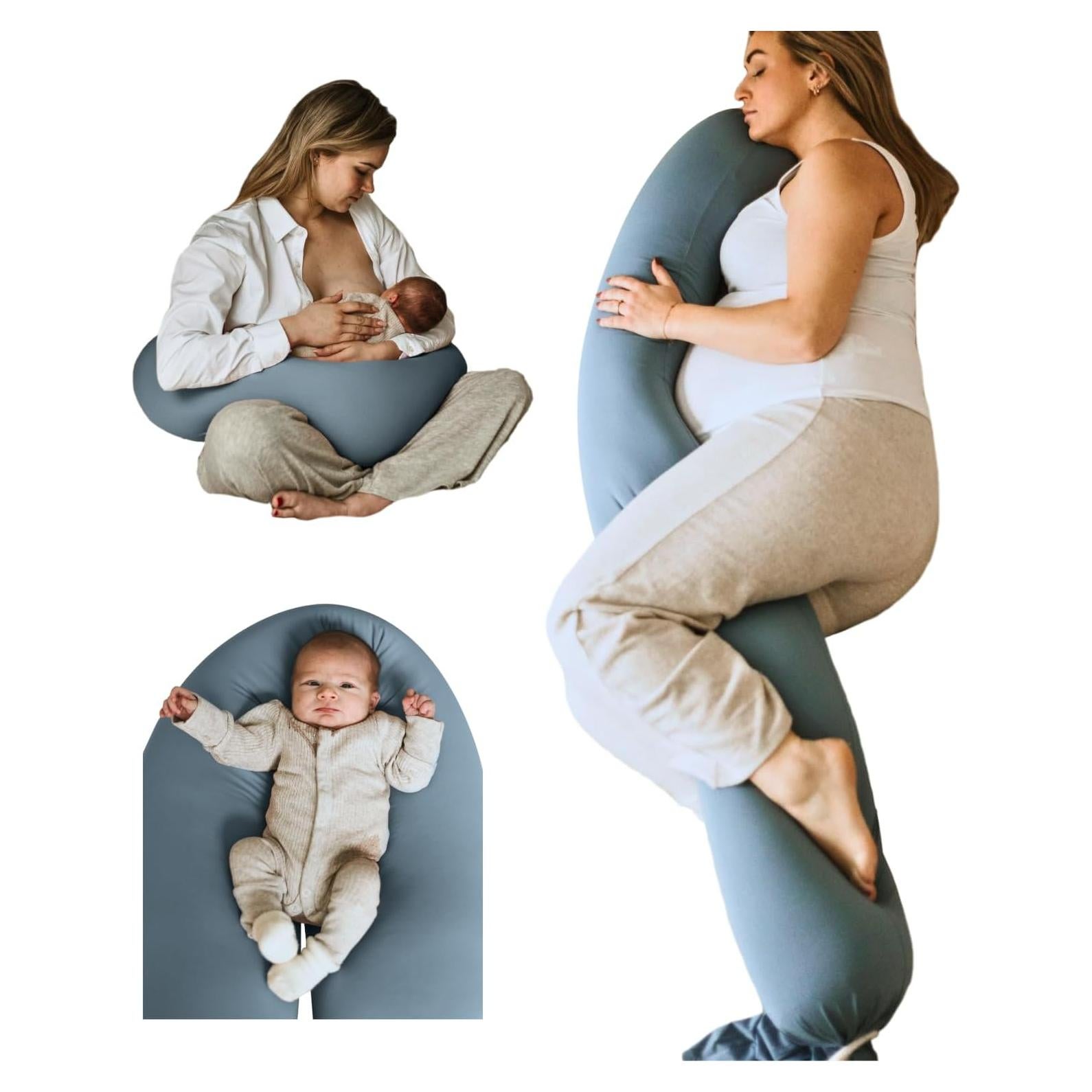 Almohada de Embarazo Cuddobaby 5-en-1 Refrigerante Azul