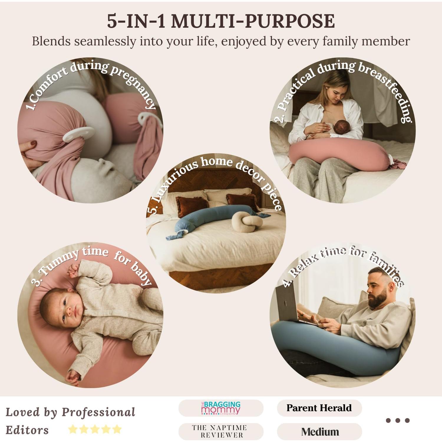 Almohada de Embarazo Cuddobaby 5-en-1 Refrigerante Azul