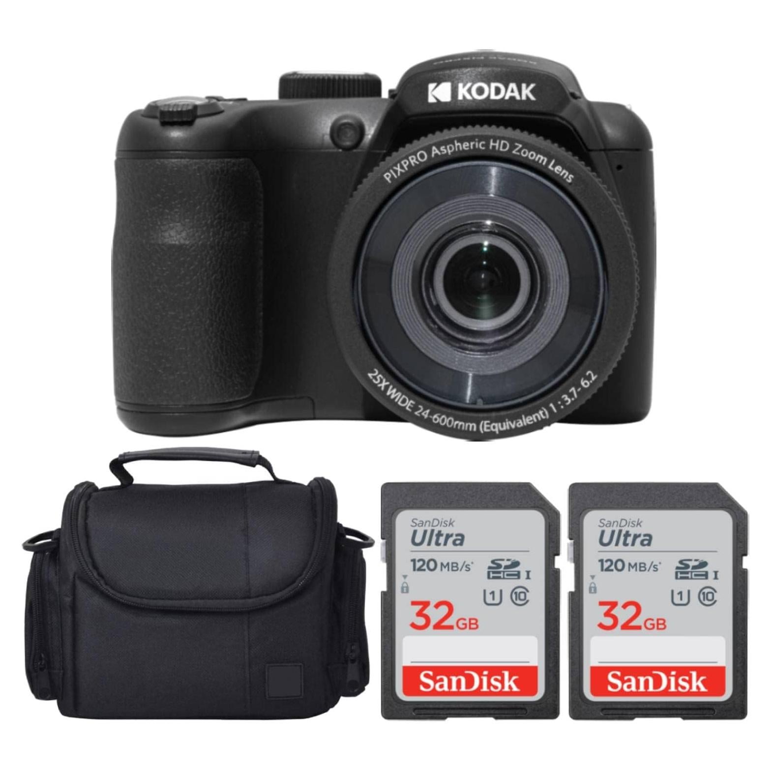 Cámara Digital Kodak PIXPRO AZ255 16MP + Tarjeta 32GB + Funda