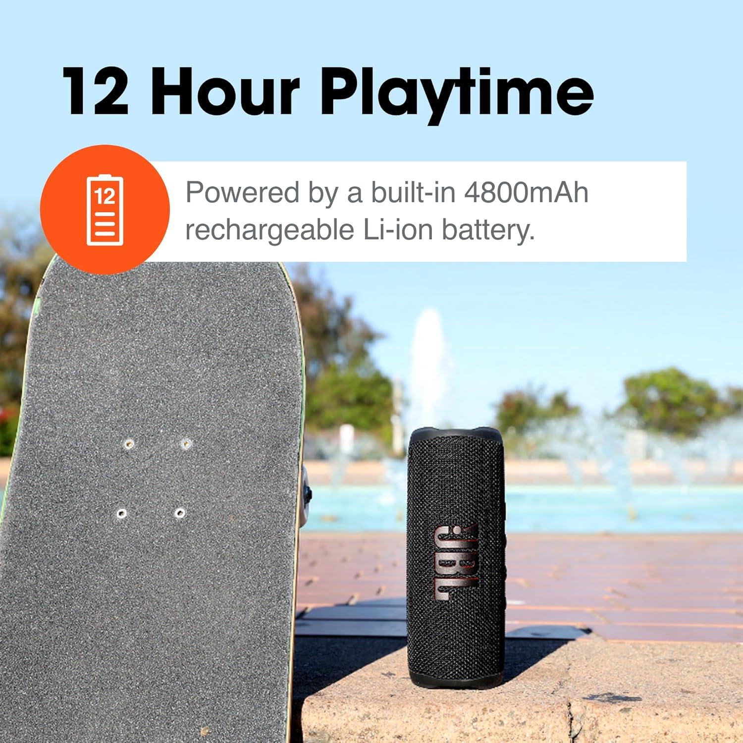 Altavoz Bluetooth JBL Flip 6 Gris + Cable USB Tipo-C 1.83m