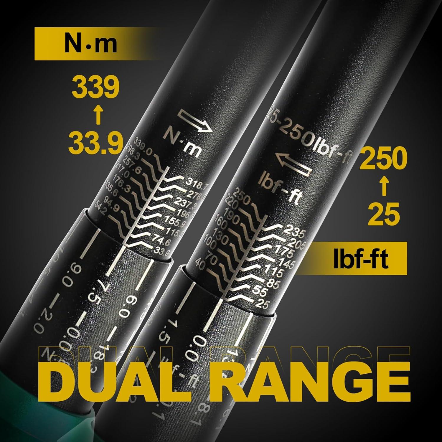 Llave de Torque 1/2" YLP Tools 10-250 ft-lb (13.6-339 Nm)