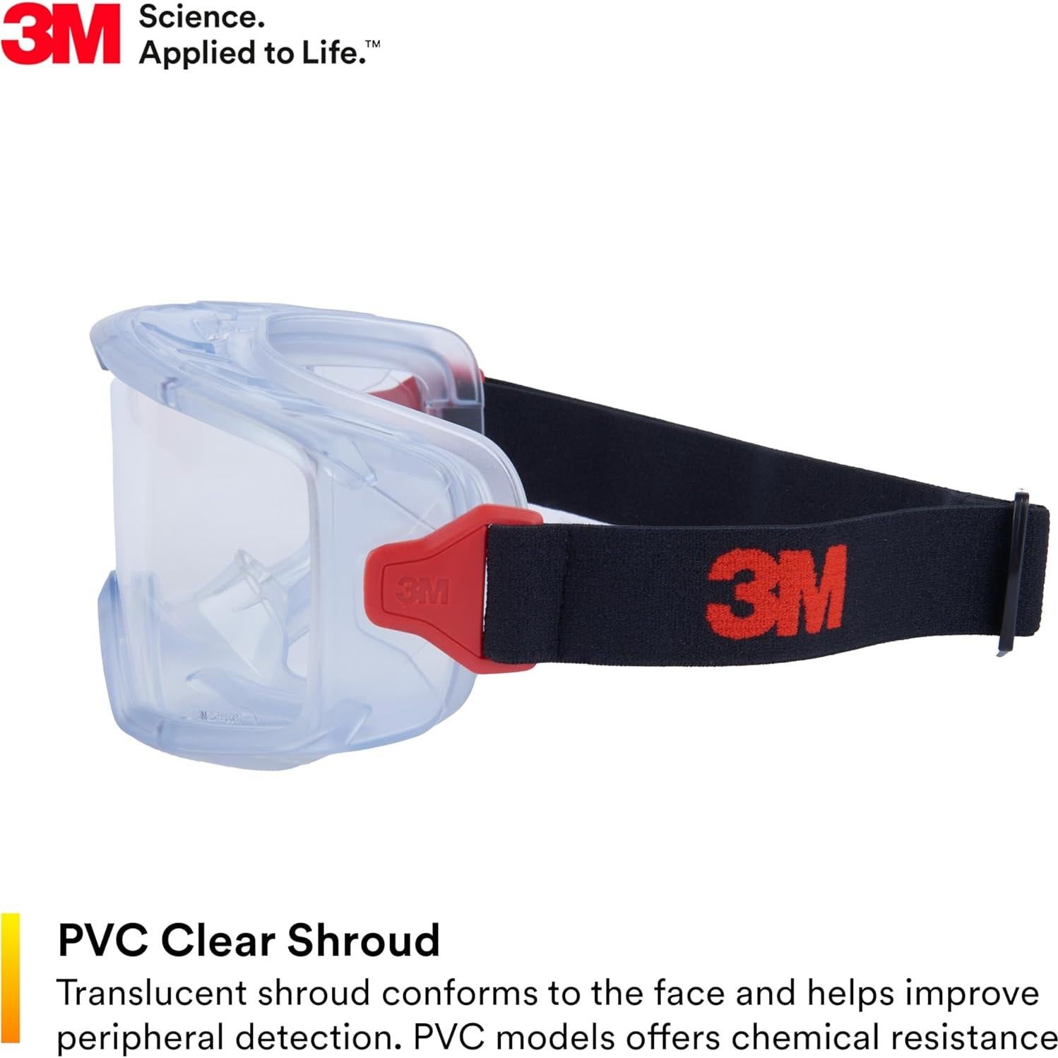 Gafas de Protección 3M GoggleGear 3000 Lente Clara Antiempañante