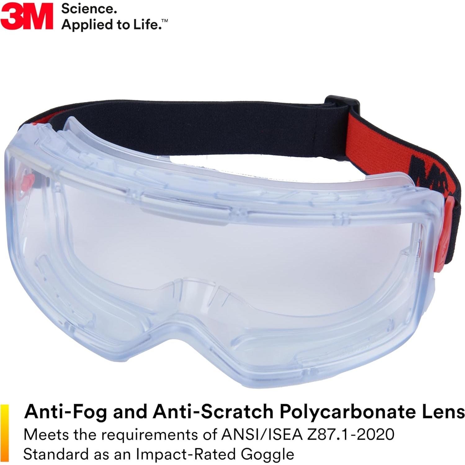 Gafas de Protección 3M GoggleGear 3000 Lente Clara Antiempañante