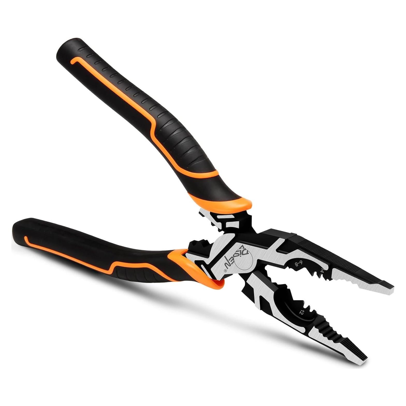 Alicates eléctricos DISEN 22.86 cm 7-en-1 multifuncionales