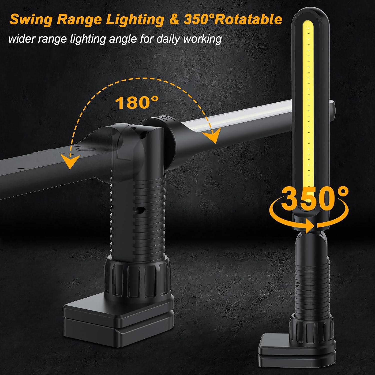 Luz de Trabajo LED Recargable GODENBA 1200LM Magnética 2200mAh