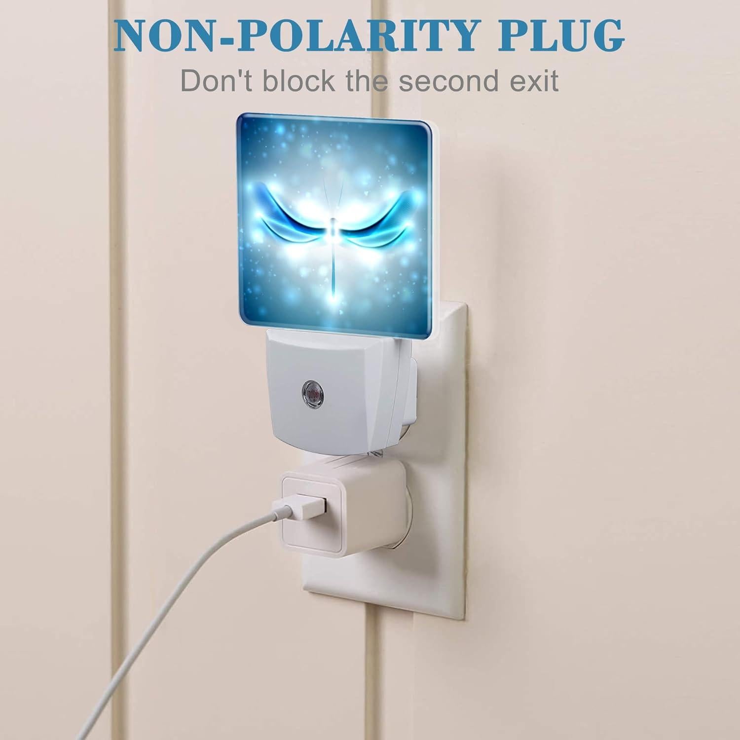 Luz Nocturna LED Uiaoiais Dragón Azul con Sensor Automático