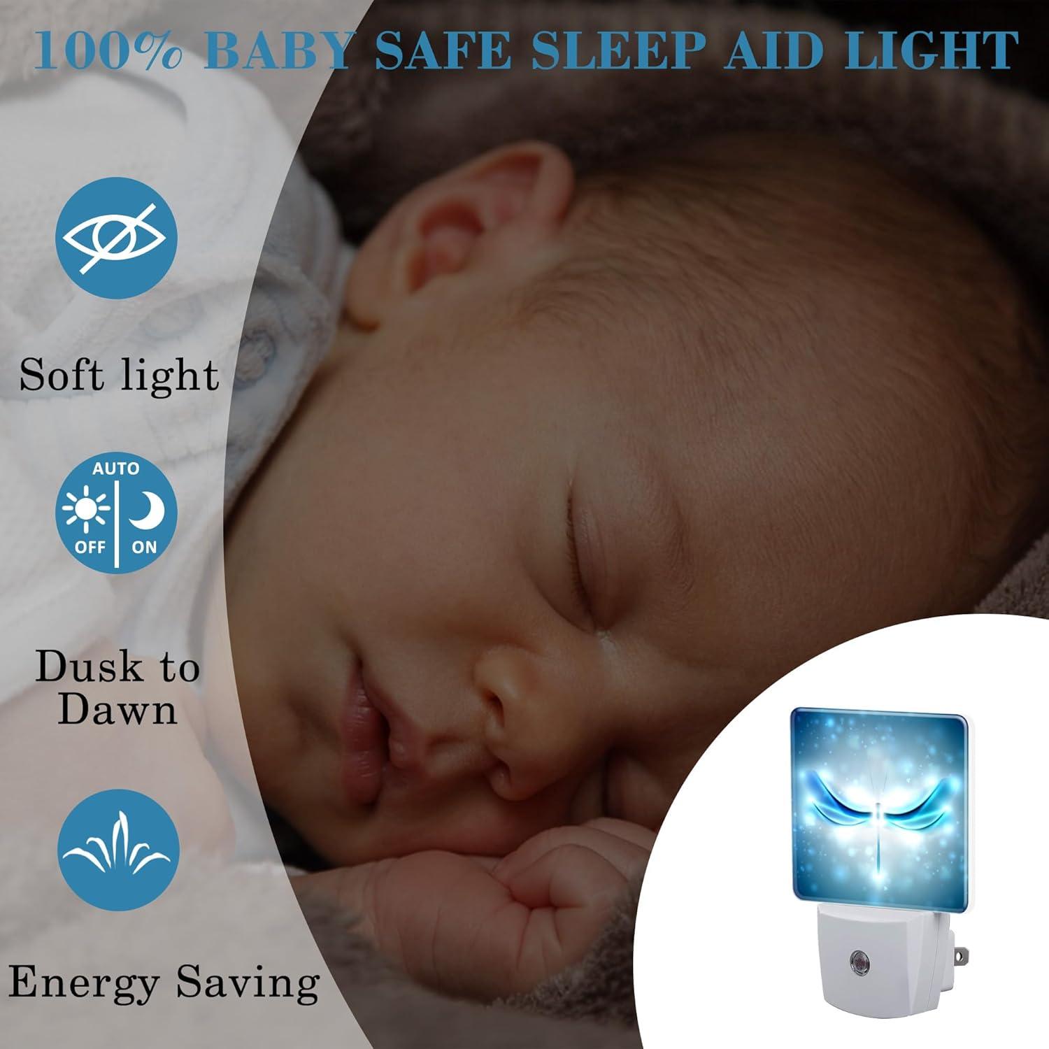 Luz Nocturna LED Uiaoiais Dragón Azul con Sensor Automático