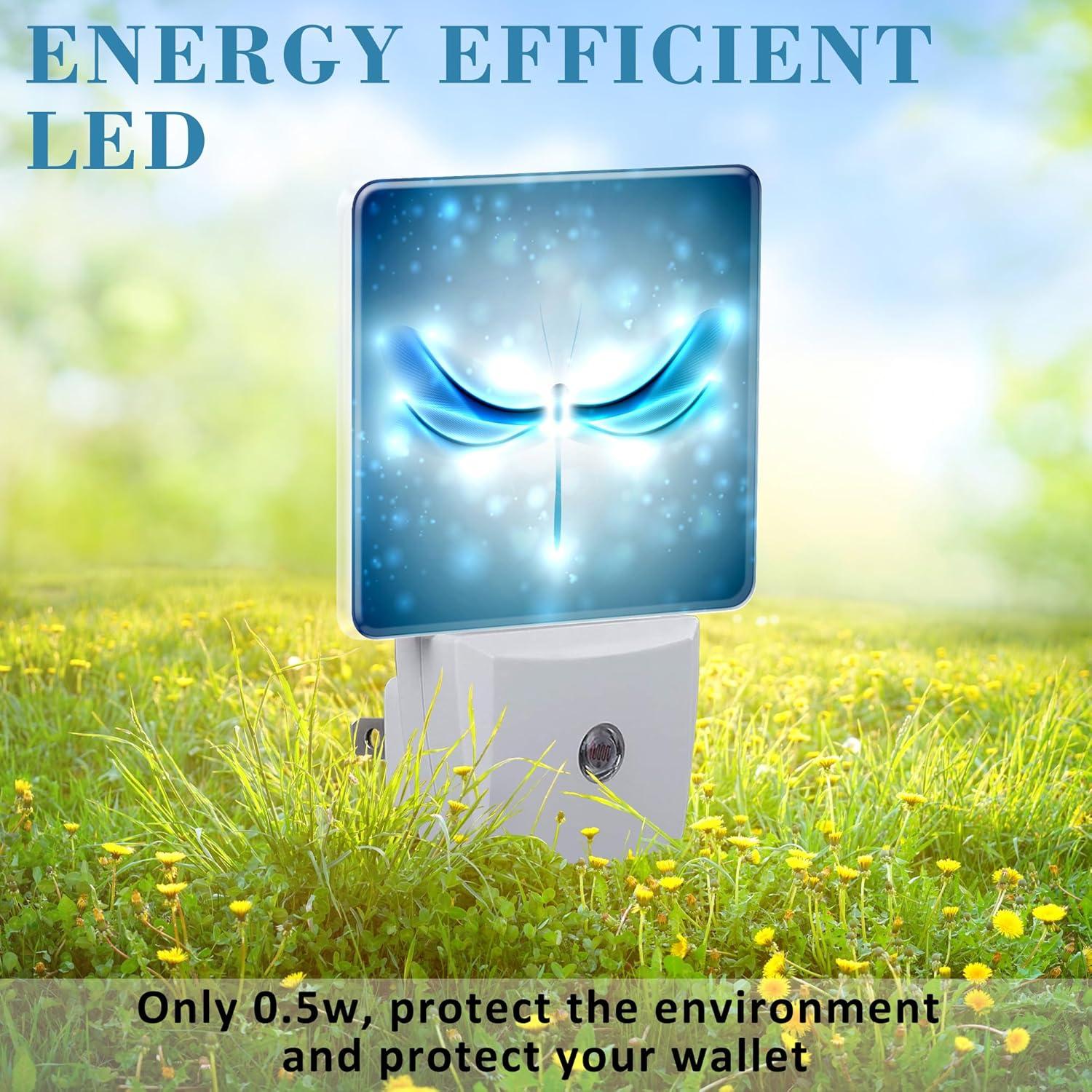 Luz Nocturna LED Uiaoiais Dragón Azul con Sensor Automático