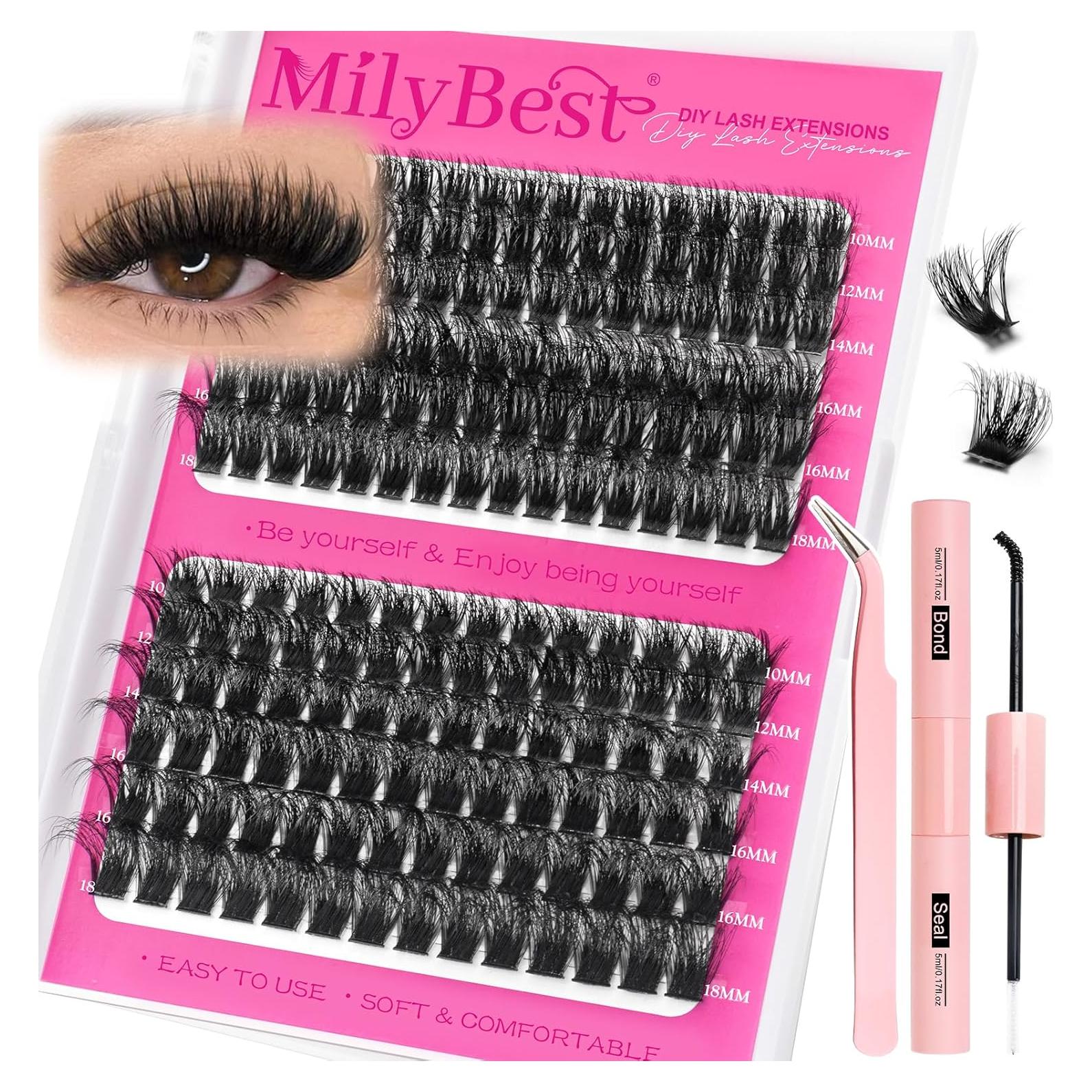 Kit de Extensión de Pestañas MilyBest 100D 150D 10-18mm