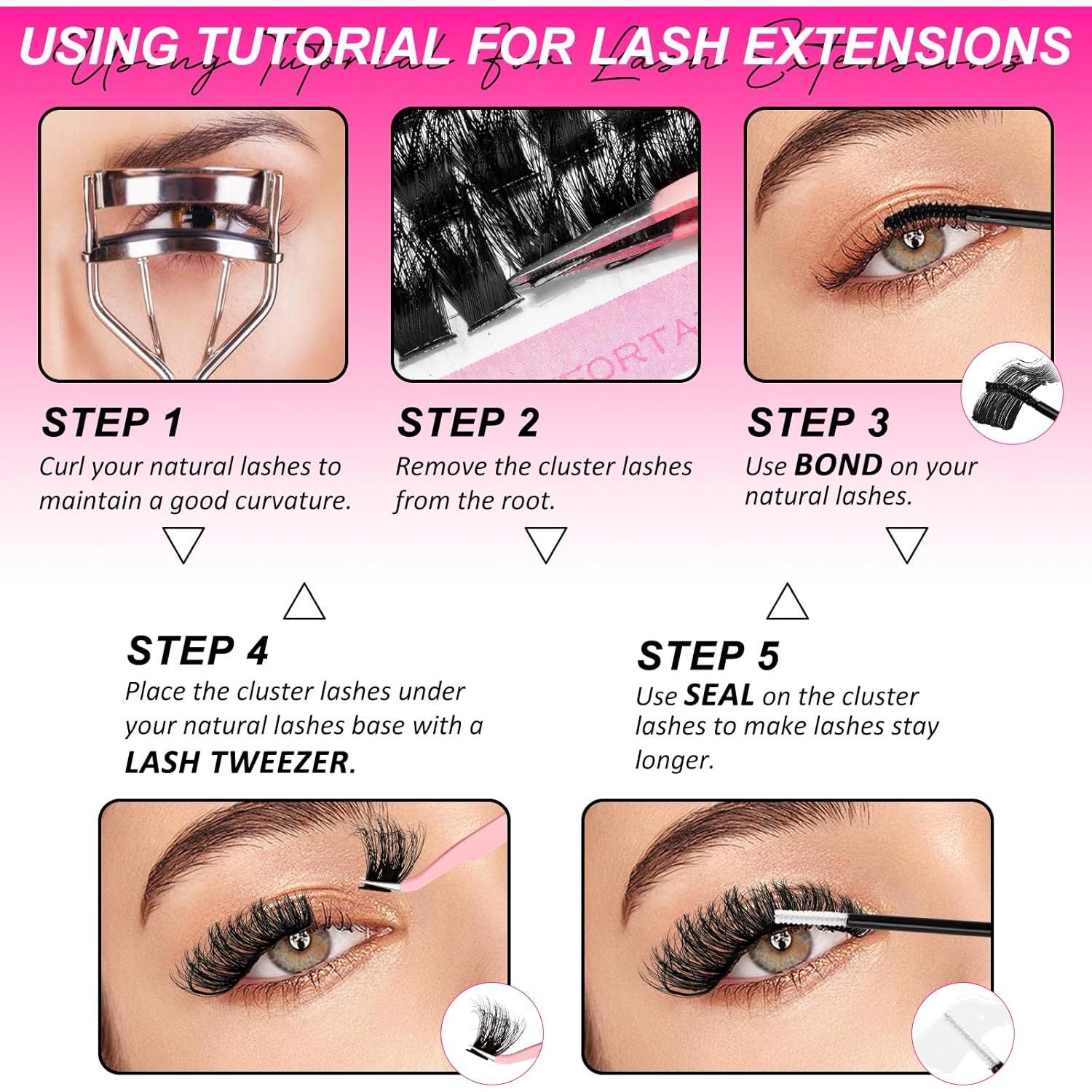 Kit de Extensión de Pestañas MilyBest 100D 150D 10-18mm