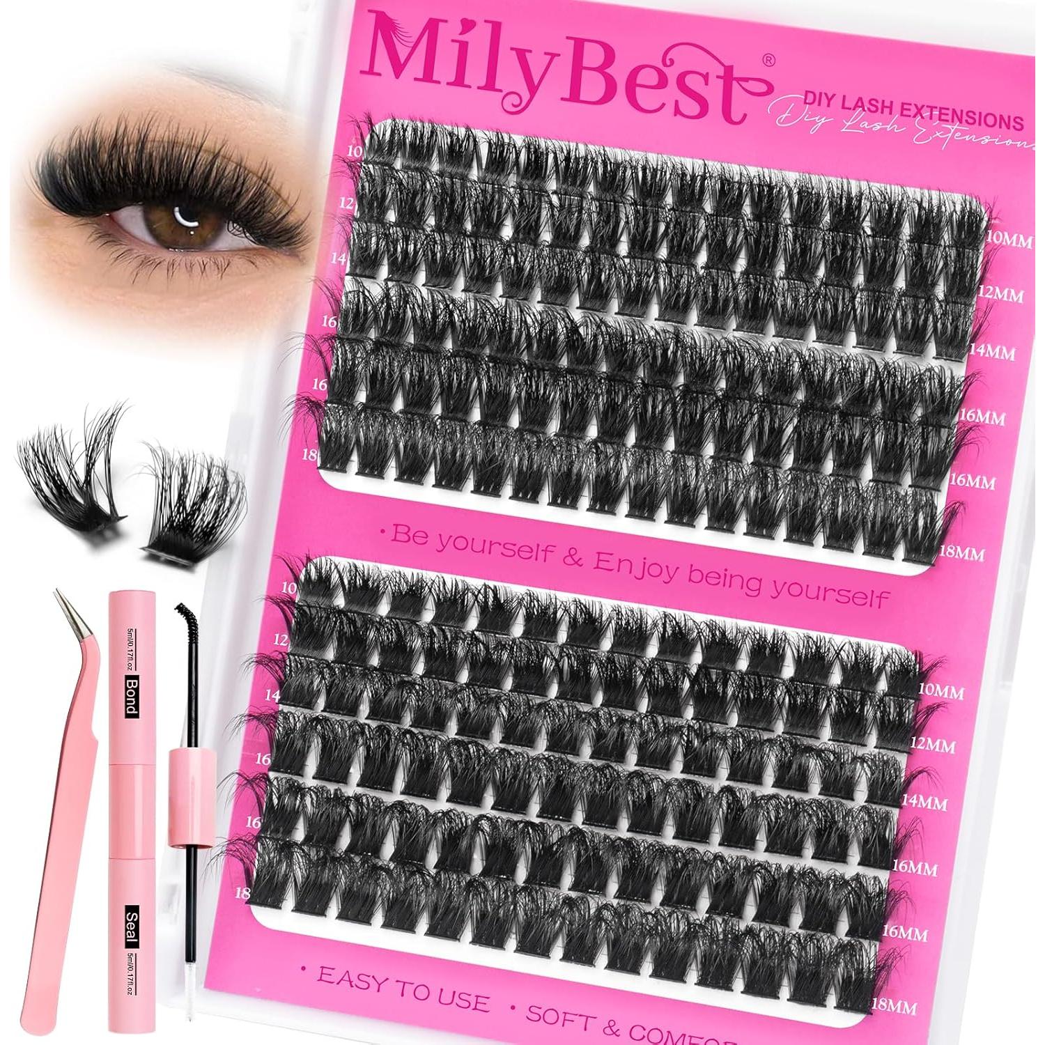 Kit de Extensión de Pestañas MilyBest 100D 150D 10-18mm