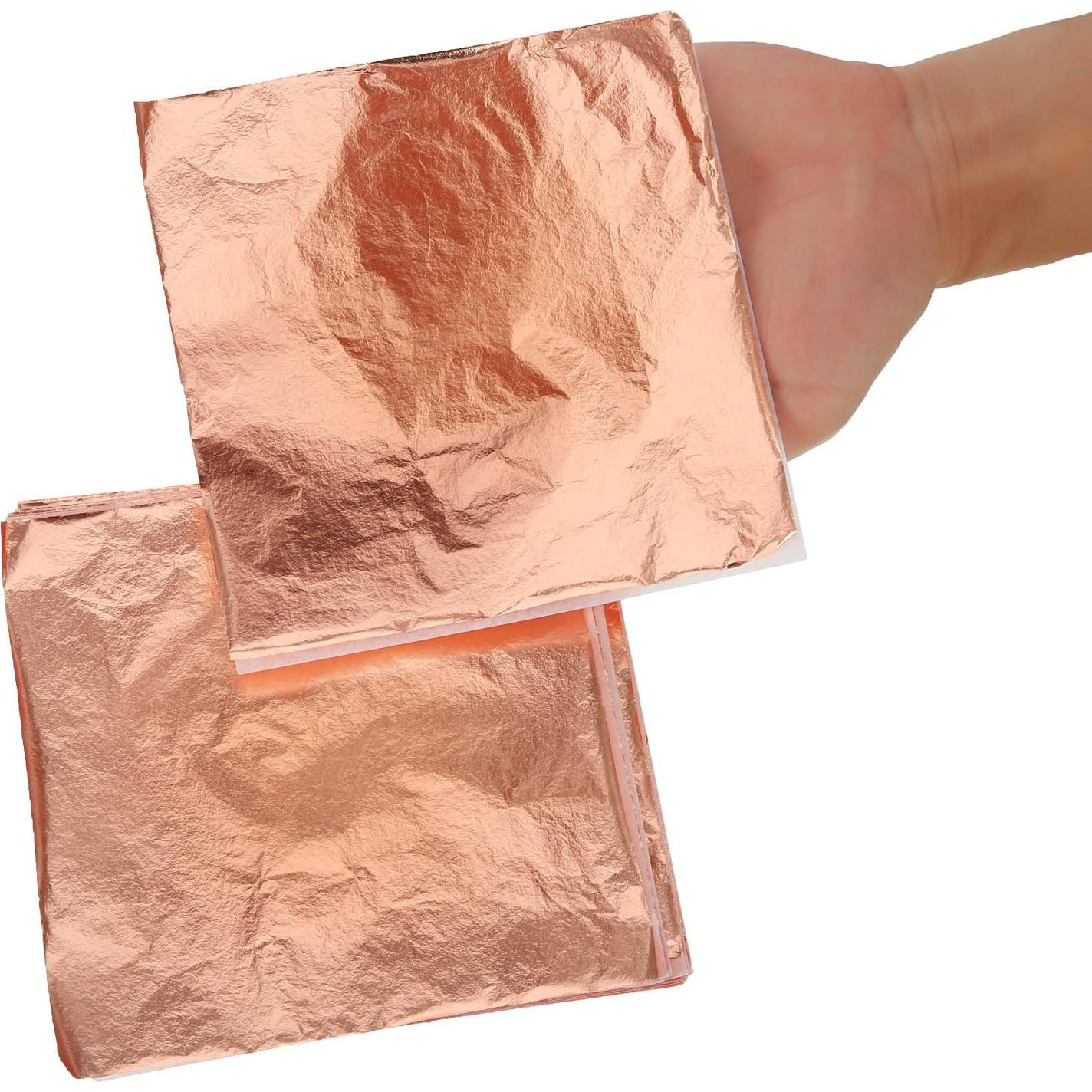 Hojas de Oro Imitación Shappy 100 Piezas 14x14 cm Oro Rosa