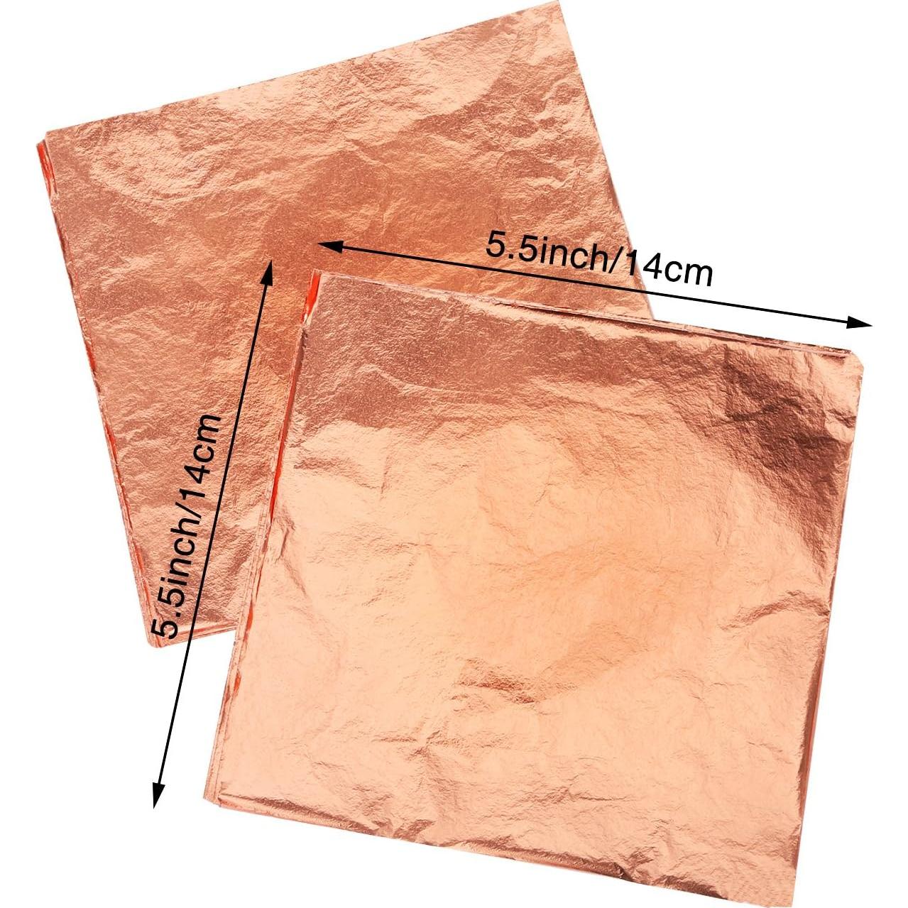 Hojas de Oro Imitación Shappy 100 Piezas 14x14 cm Oro Rosa